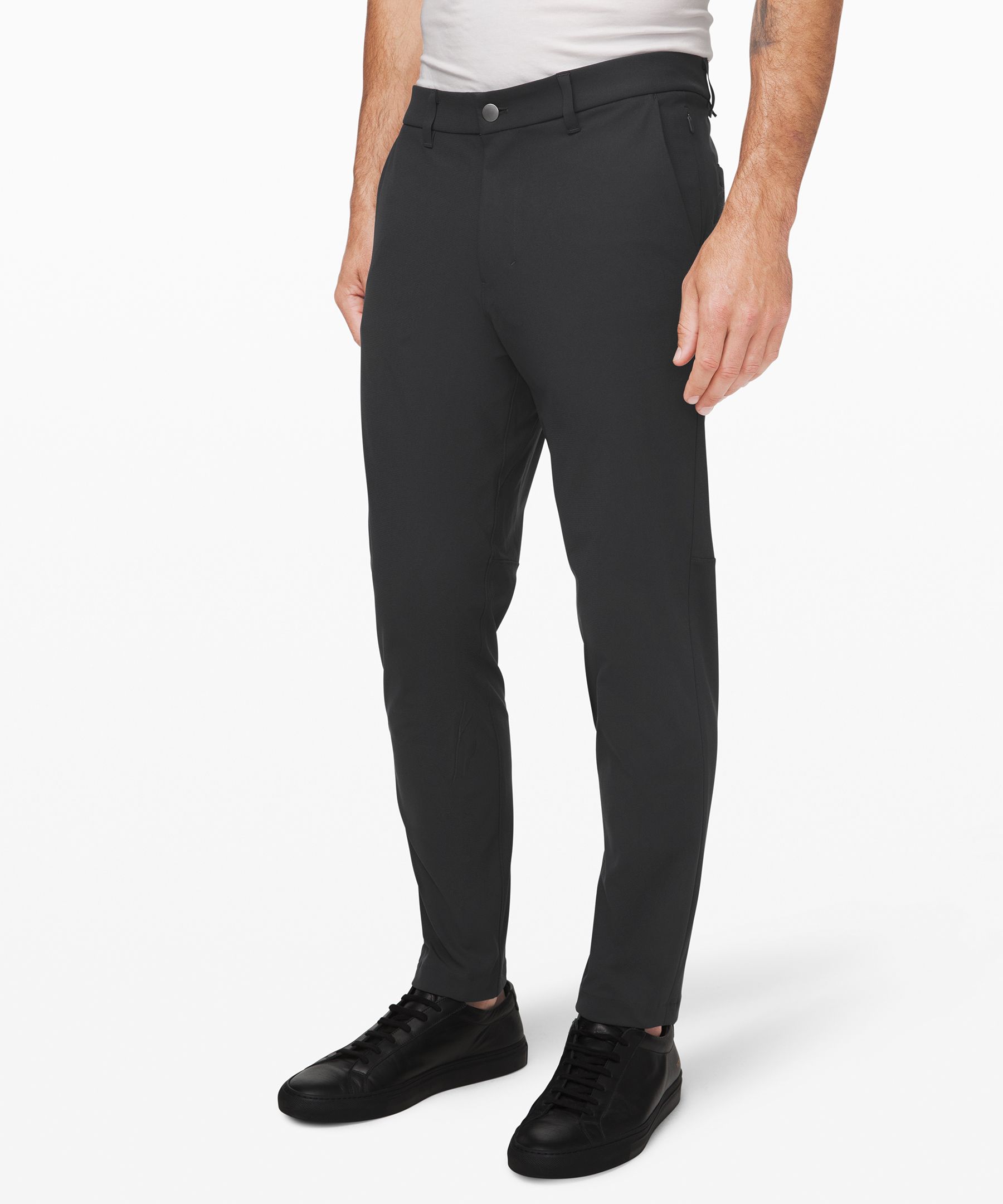 Lululemon Commission Classic-fit Pants 30" Warpstreme In Obsidian