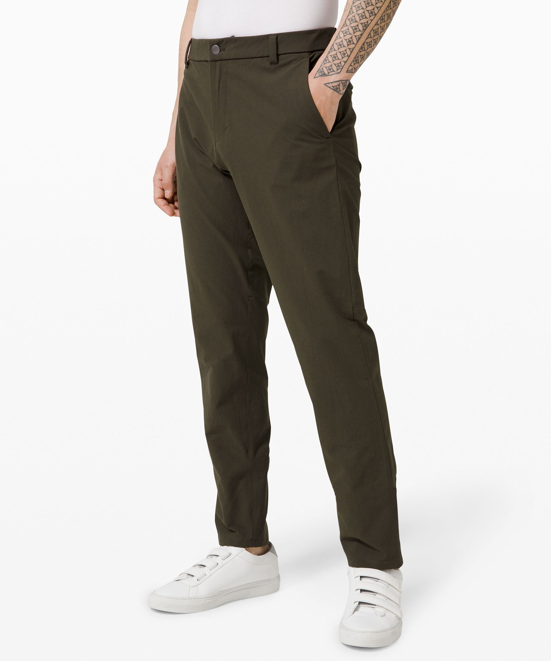 Lululemon Commission Pant Classic *canvas 34" In Dark Olive