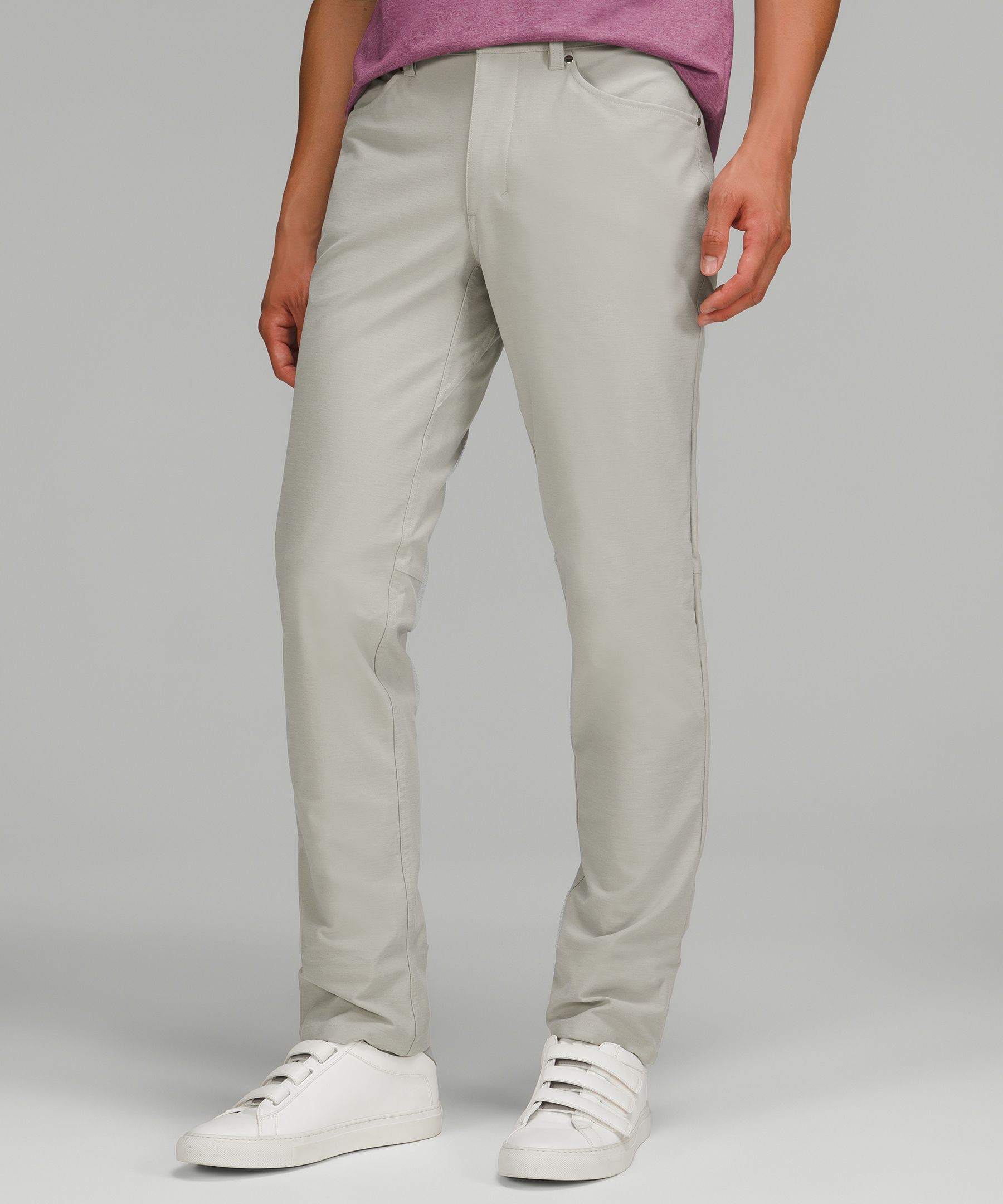 Lululemon Abc Classic-fit Pants 34" Utilitech In Seal Grey