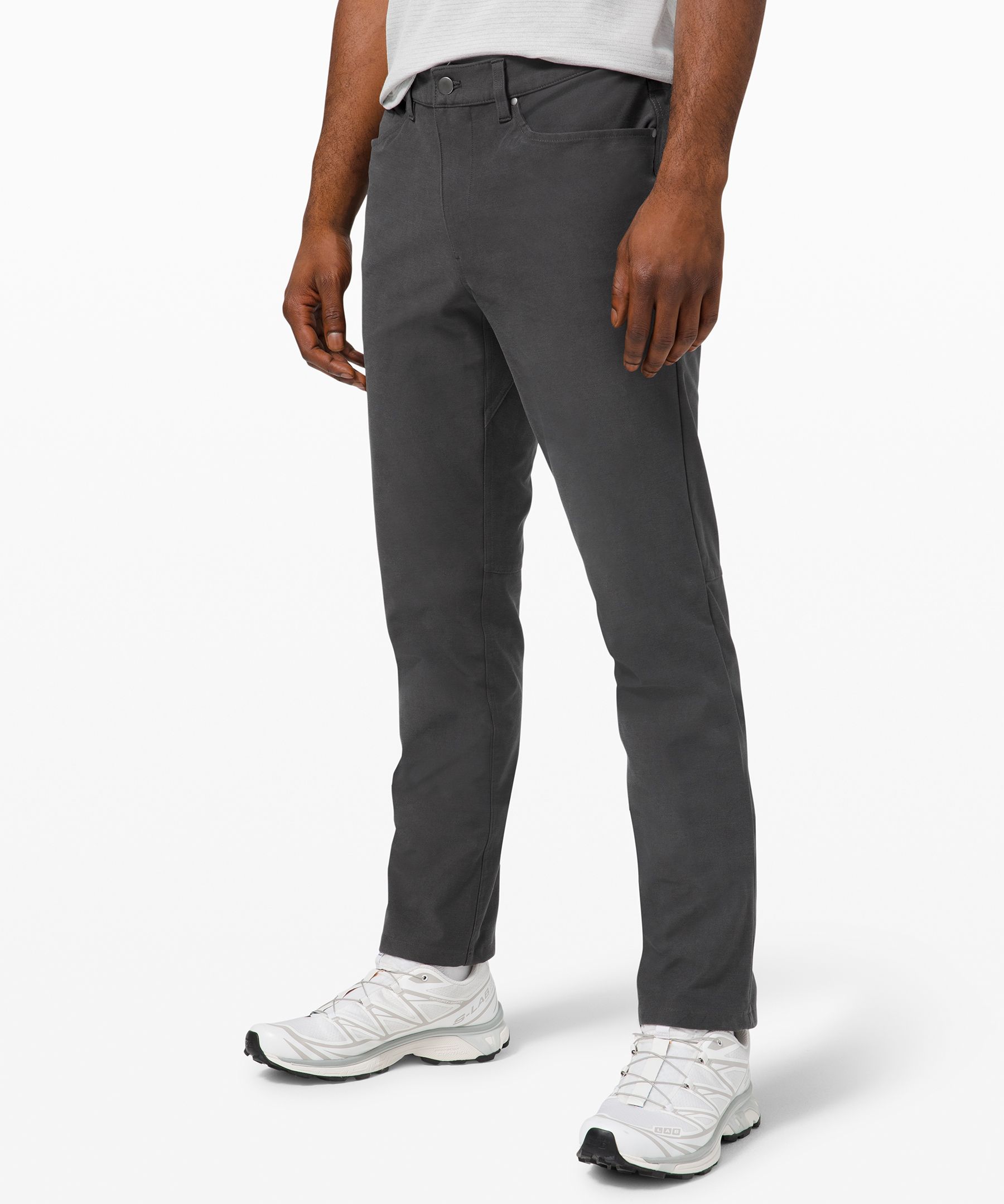 Lululemon Abc Classic-fit Pants 34" Utilitech In Graphite Grey