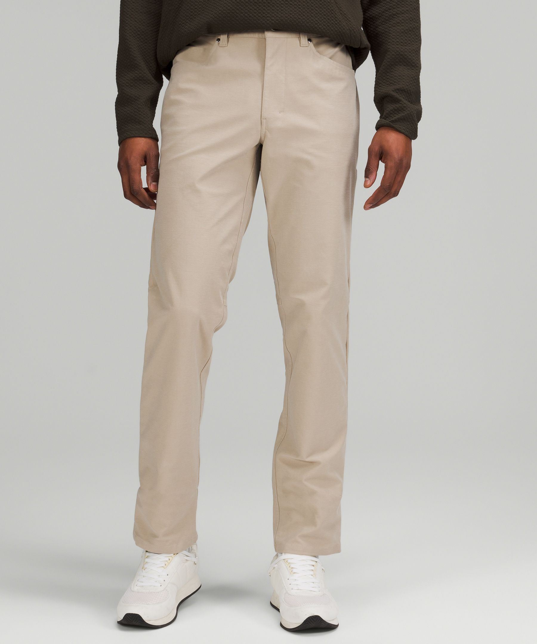 Lululemon Abc Classic-fit Pants 34" Utilitech In Raw Linen