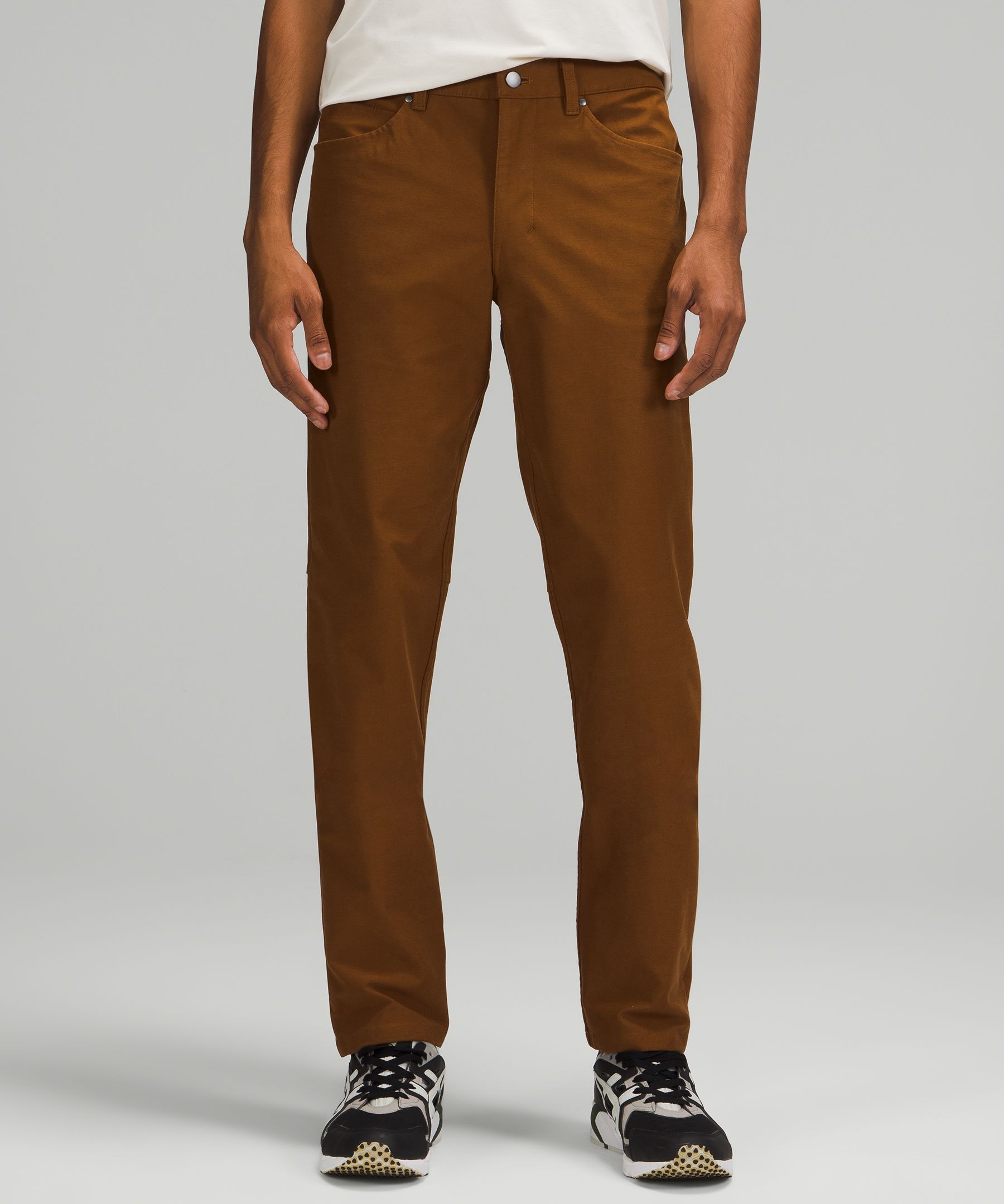 Lululemon Abc Classic-fit Pants 34" Utilitech In Copper Brown