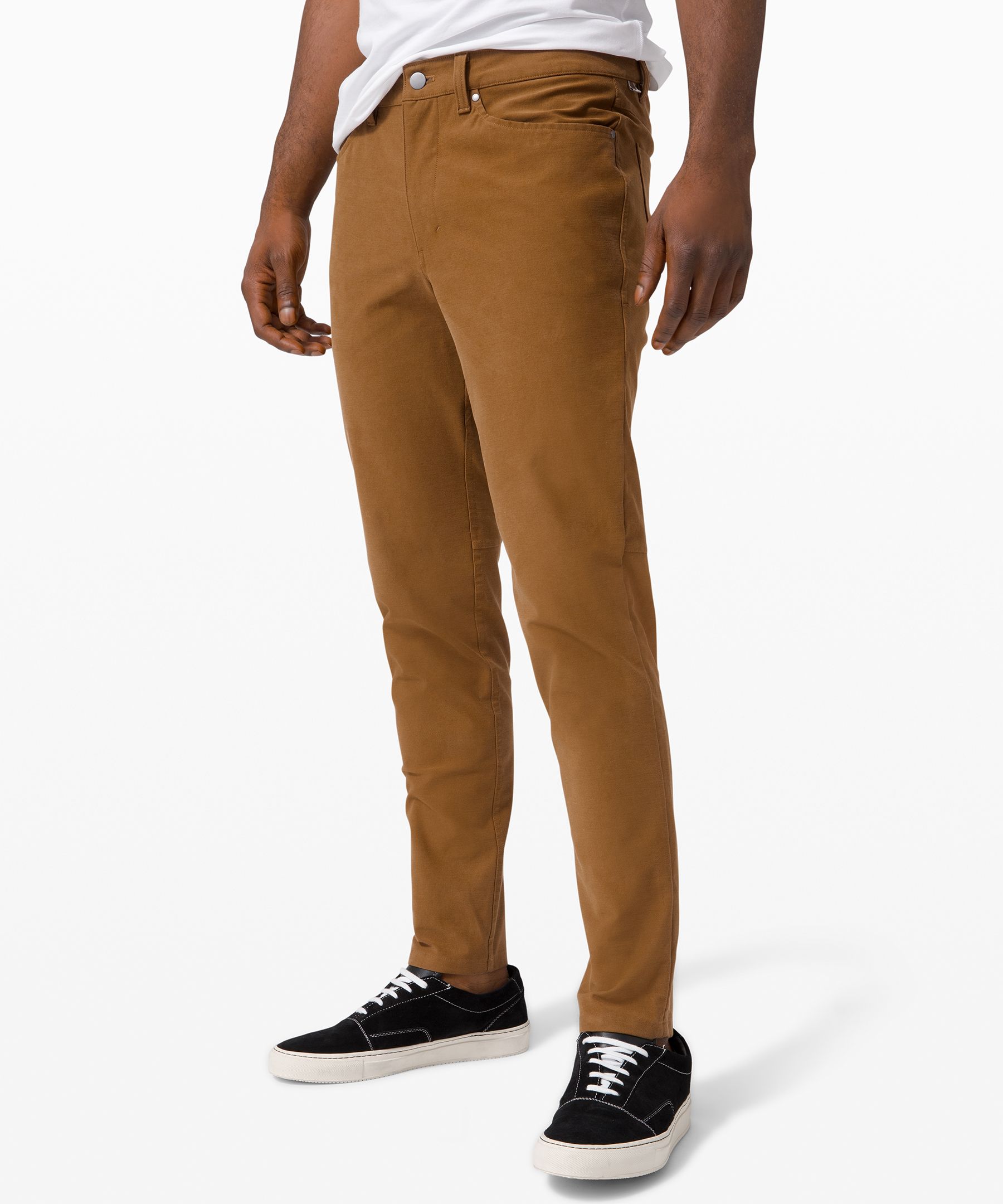 Buy Lululemon Trousers Cheap - Copper Brown Mens ABC Pant Slim 34L Cord