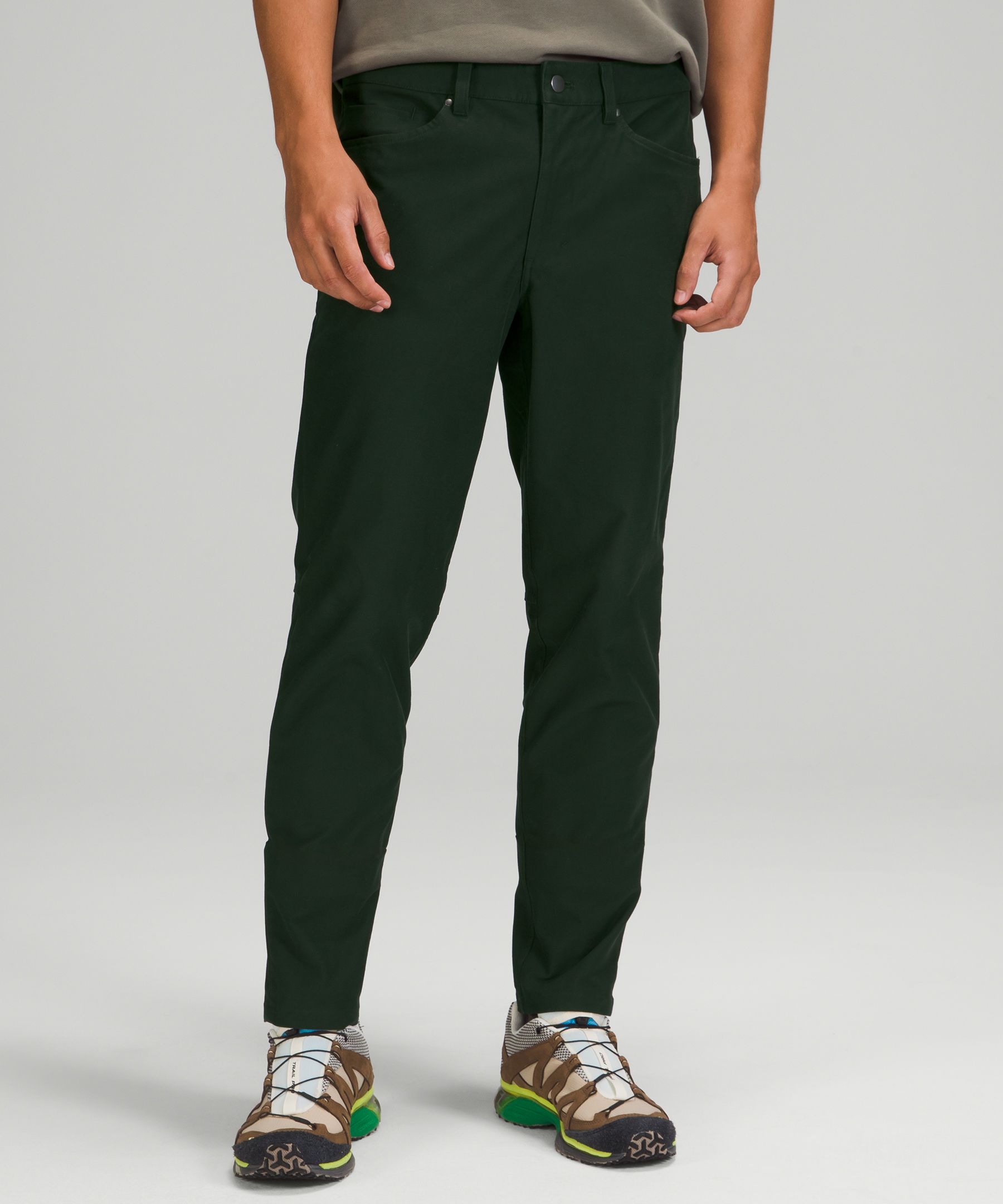 Lululemon Abc Slim-fit Pants 32" Utilitech In Rainforest Green