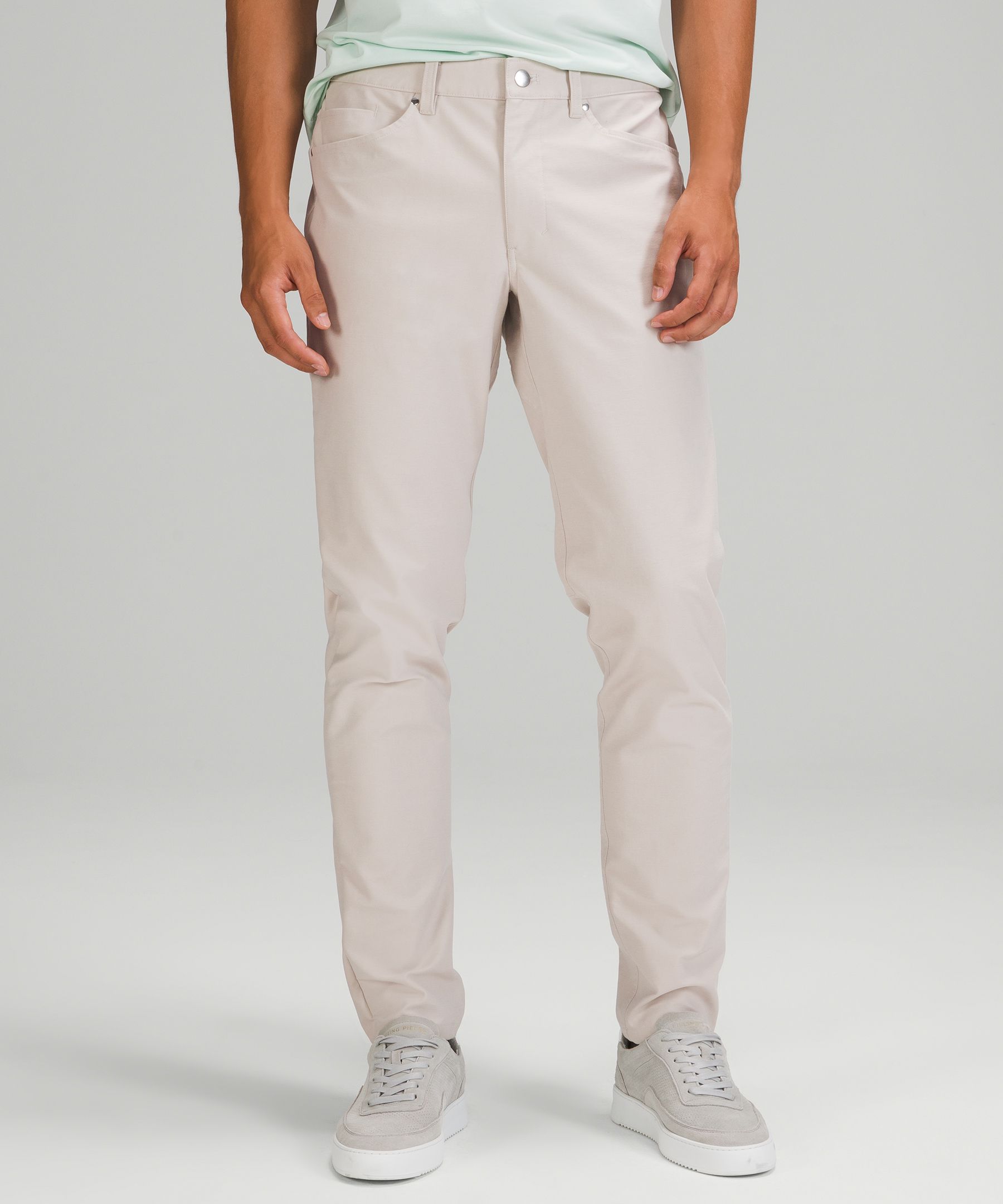 Lululemon Abc Slim-fit Pants 34" Utilitech In Dove Grey