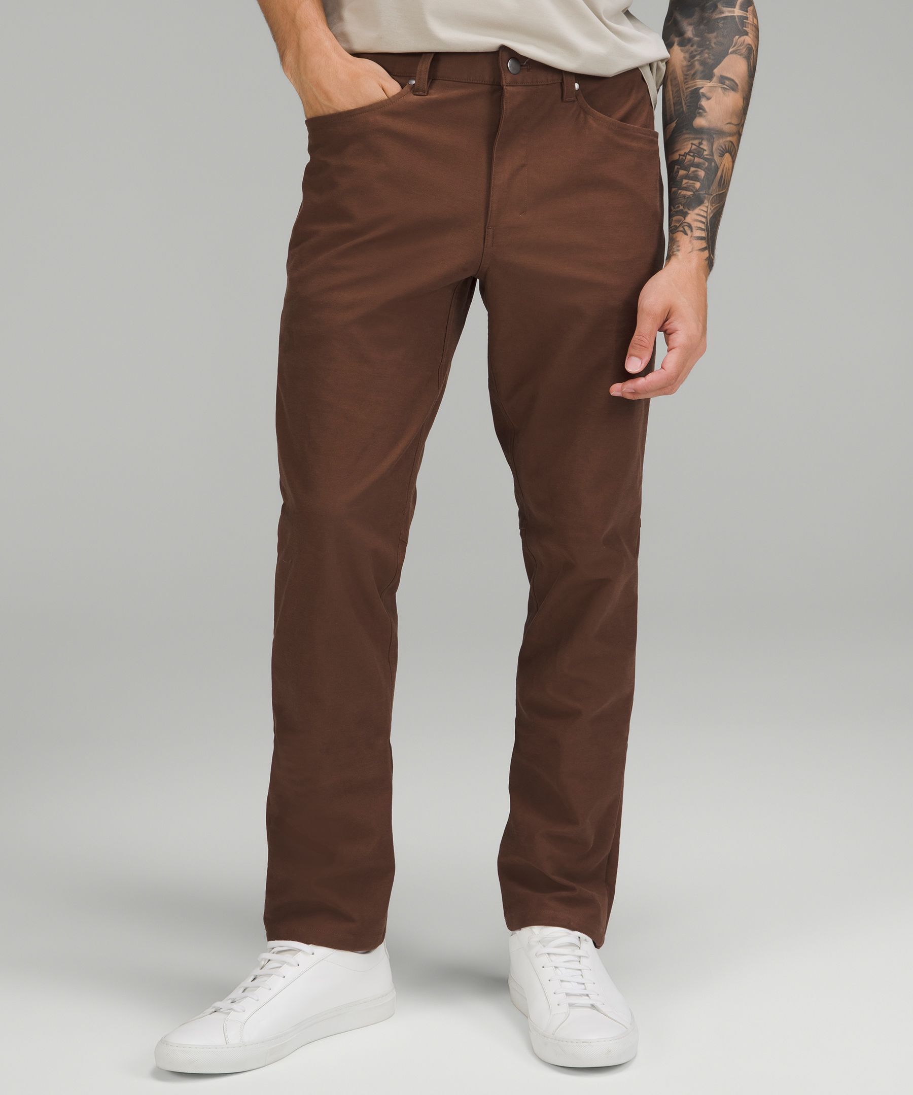 Lululemon Abc Classic-fit Pants 32" Utilitech In Dark Mocha