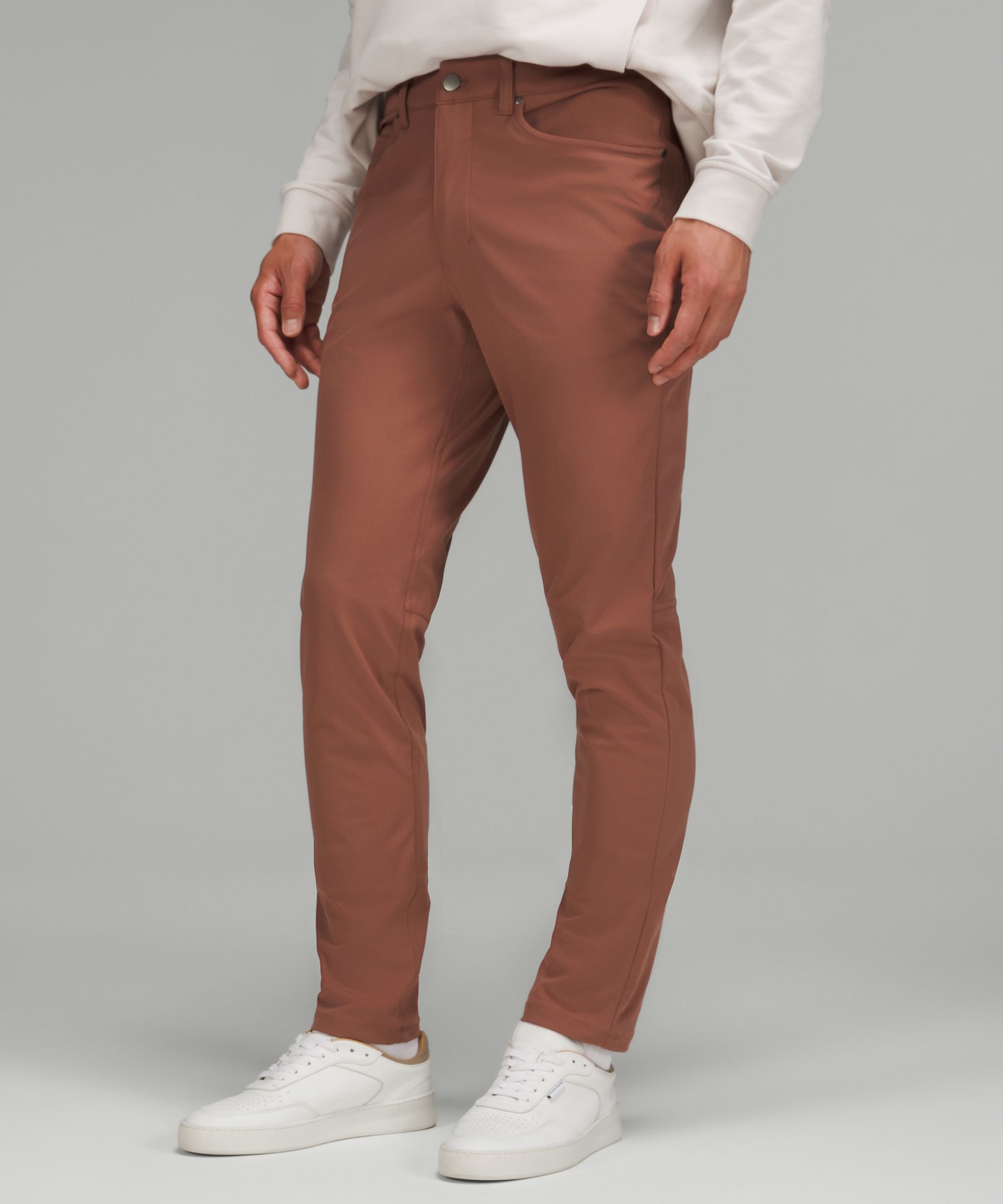 Lululemon Abc Slim-fit Pants 32" Warpstreme In Smoky Topaz