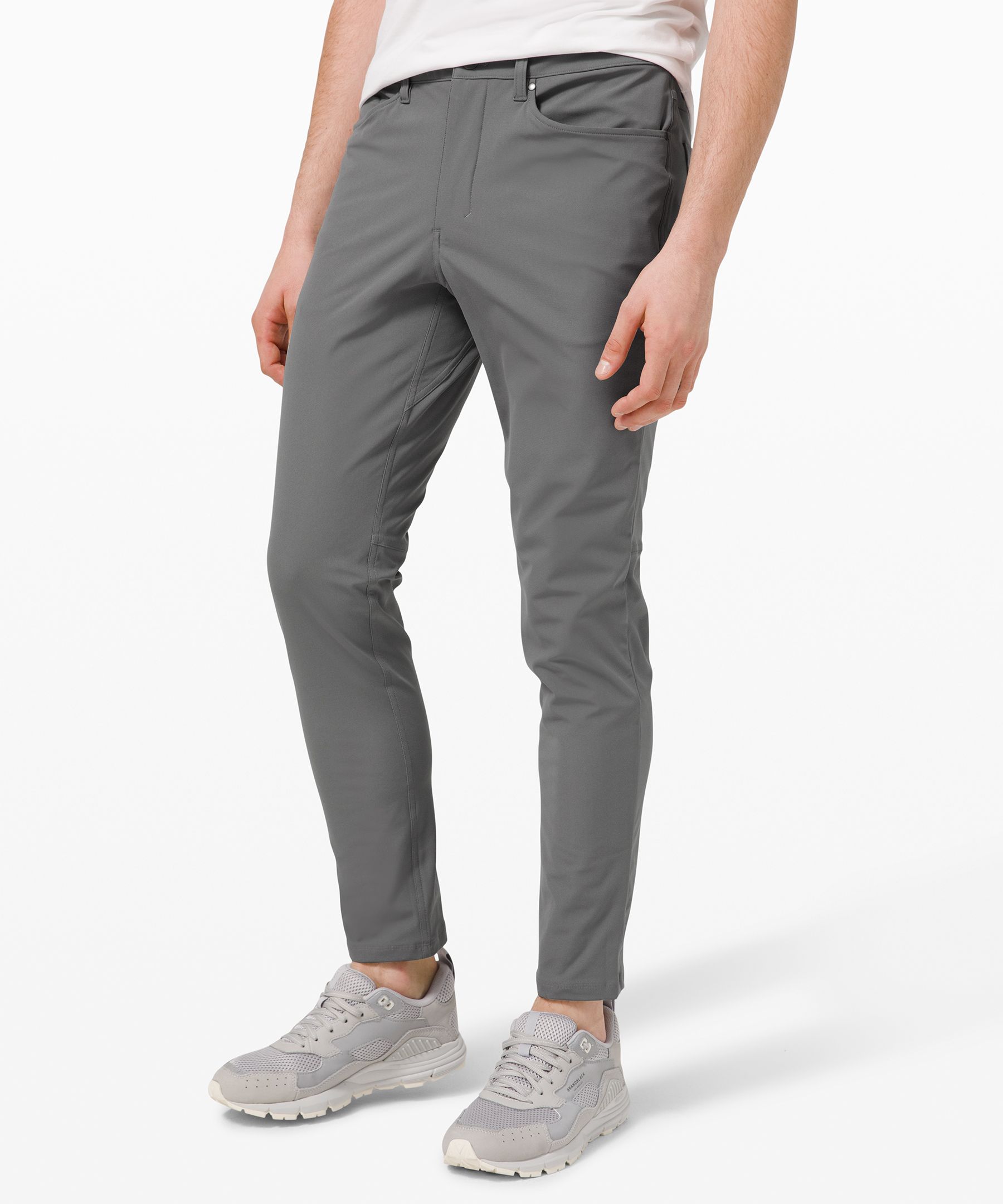 Lululemon Abc Slim-fit Pants 37" Warpstreme In Asphalt Grey