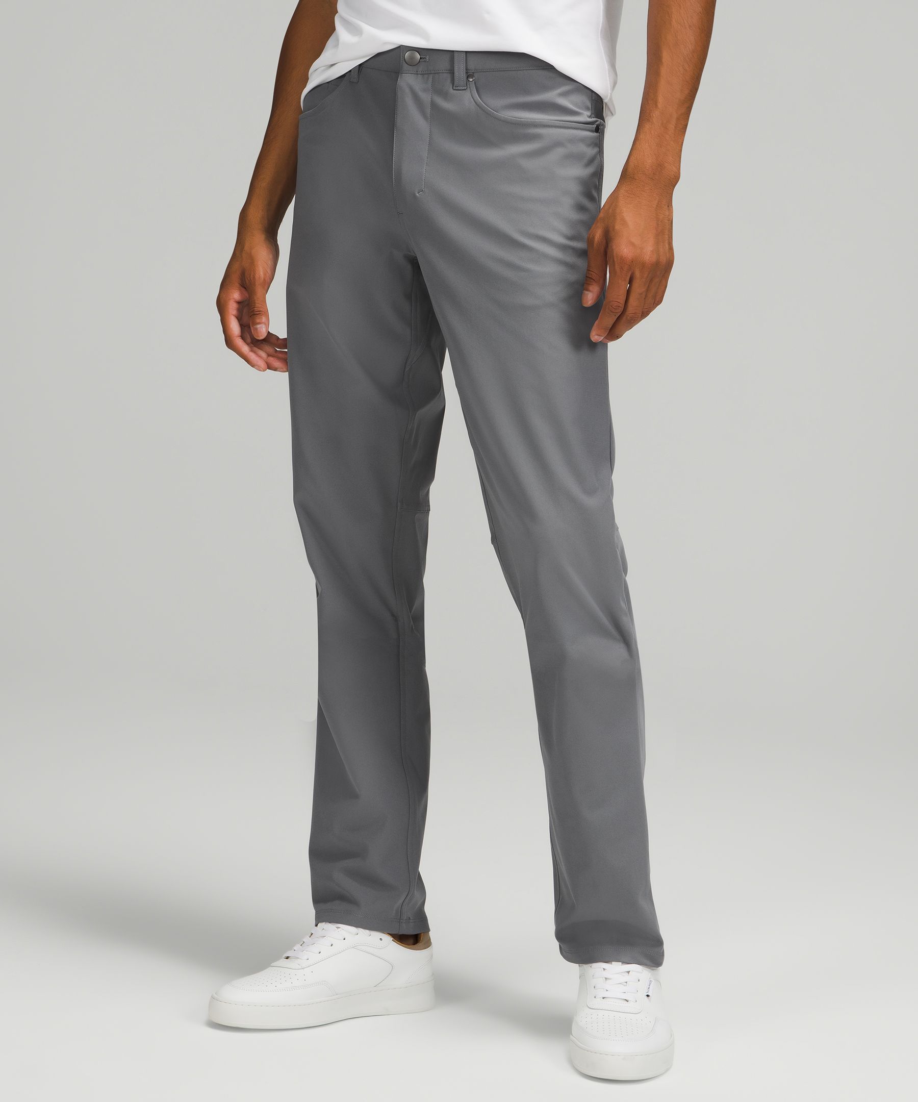 Lululemon Abc Classic-fit Pants 30" Warpstreme In Asphalt Grey
