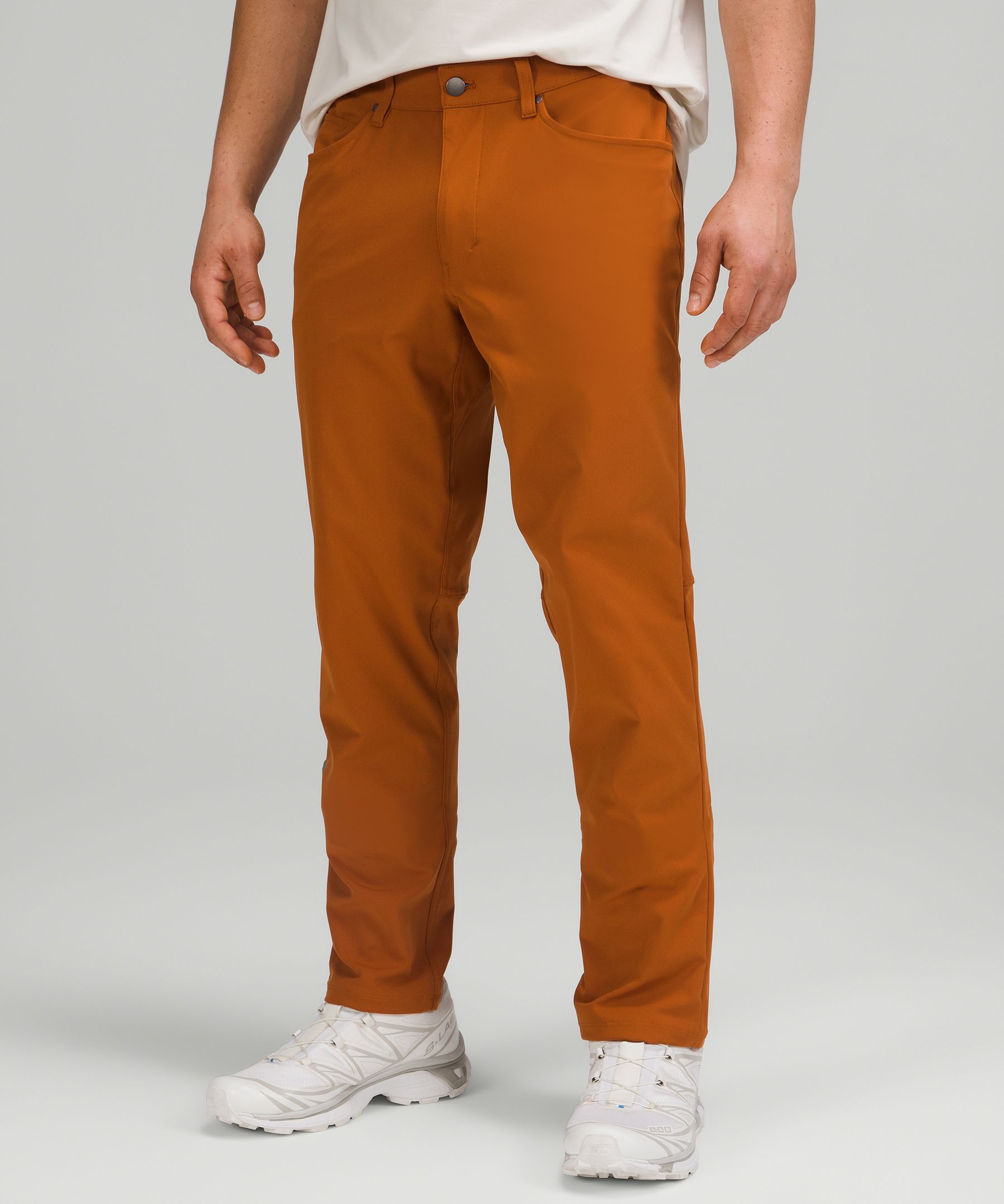 Lululemon Abc Classic-fit Pants 32" Warpstreme In Butternut Brown