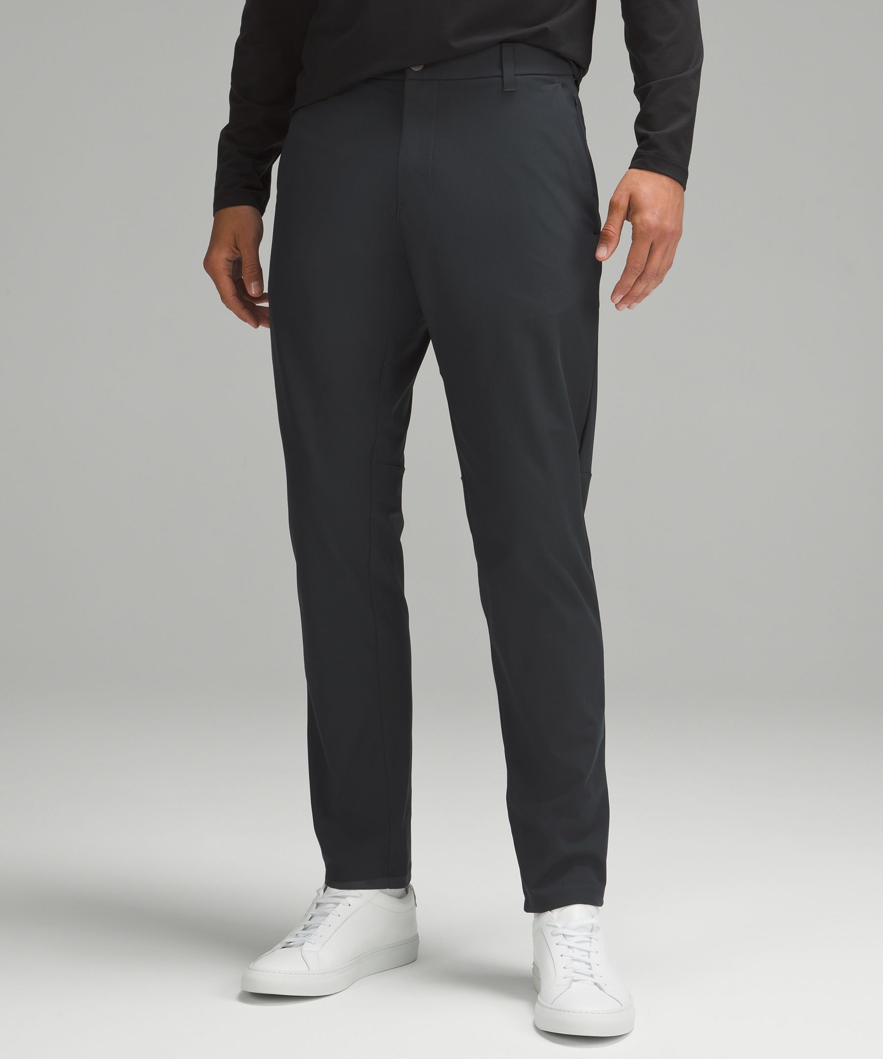 Lululemon Commission Classic-fit Pants 32" Warpstreme In Obsidian