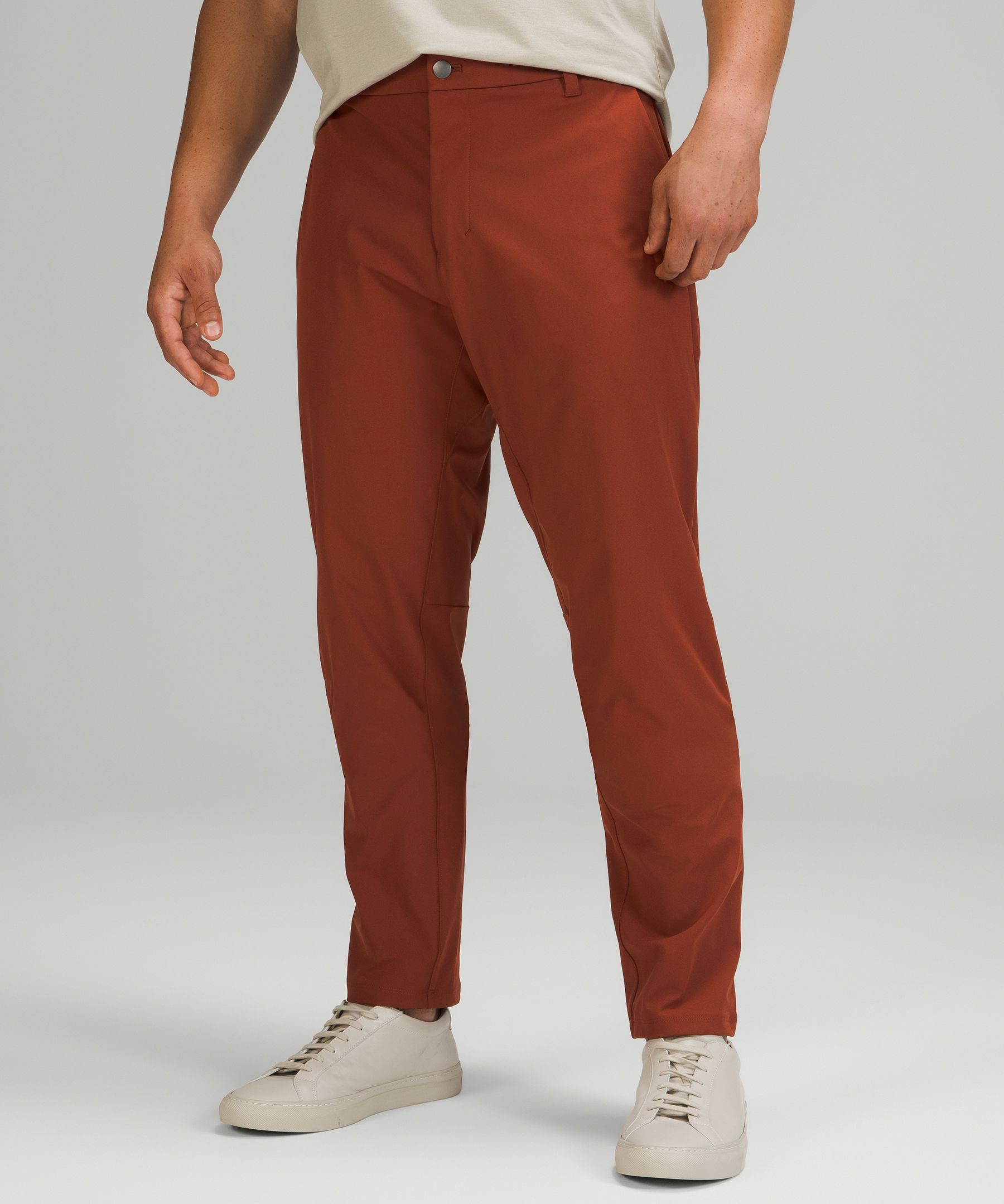 Lululemon Commission Classic-fit Pants 32" Warpstreme In Brown