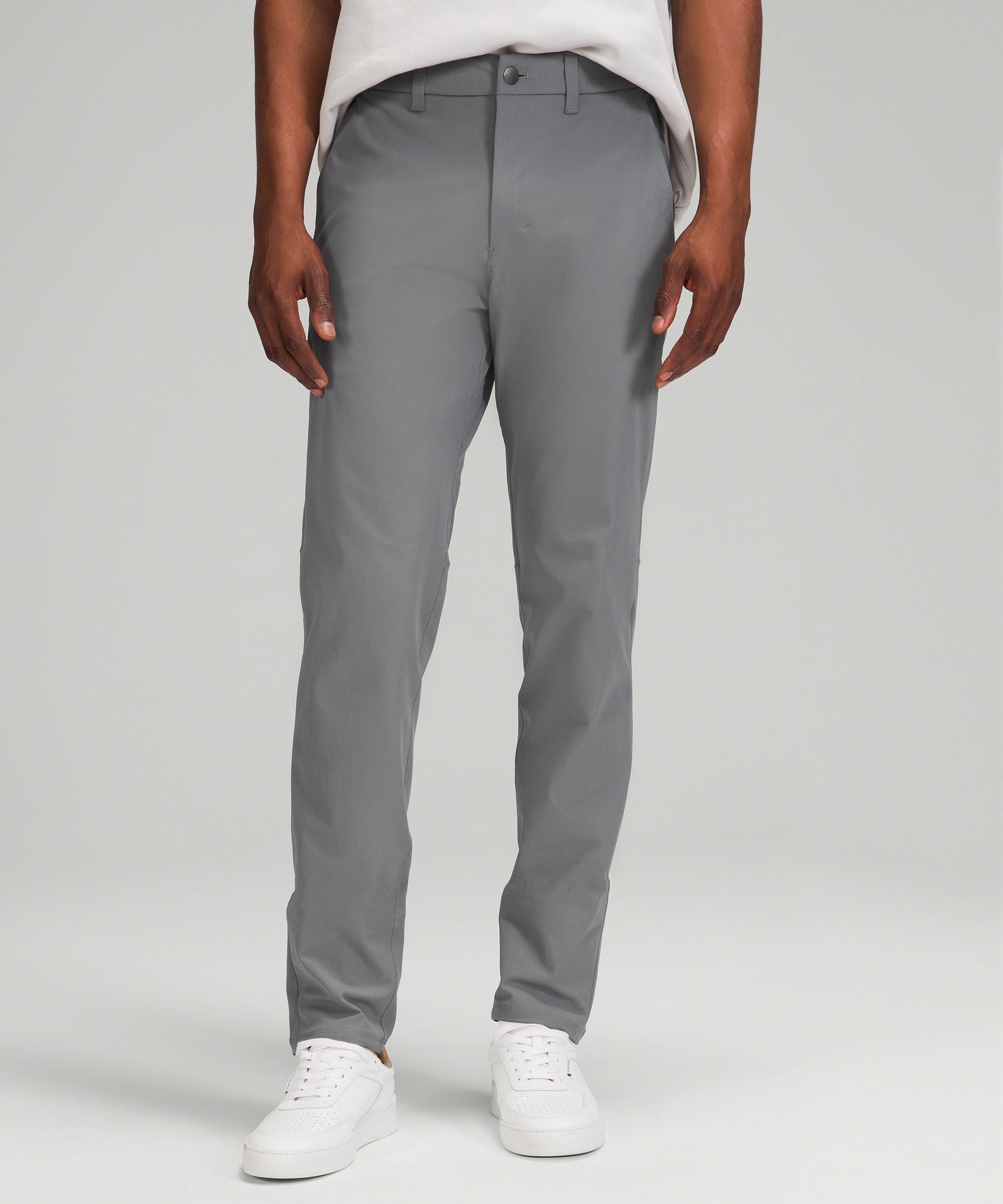 Lululemon Commission Slim-fit Pants 32" Warpstreme In Asphalt Grey