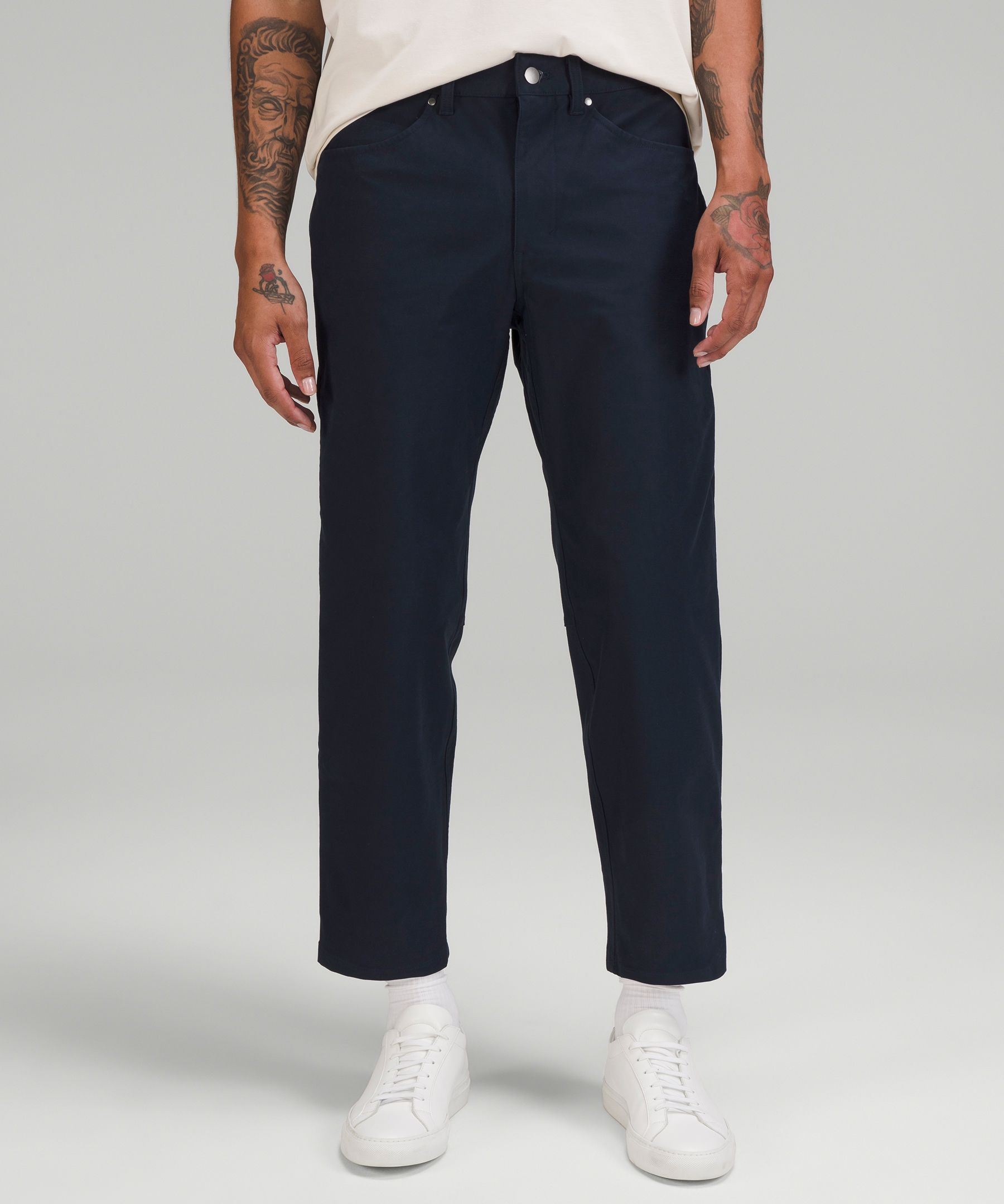 Lululemon Abc Relaxed-fit Cropped Pants Utilitech In True Navy