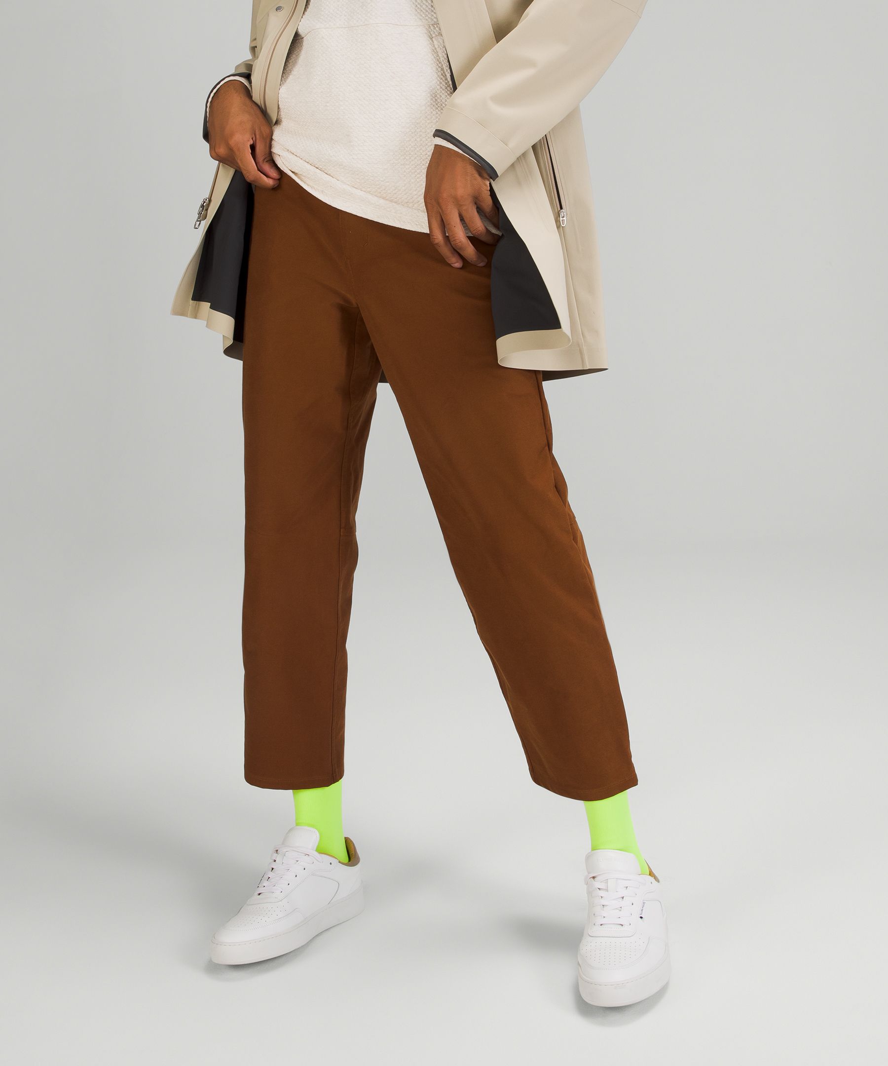 Lululemon Abc Relaxed-fit Crop Pants Utilitech In Copper Brown