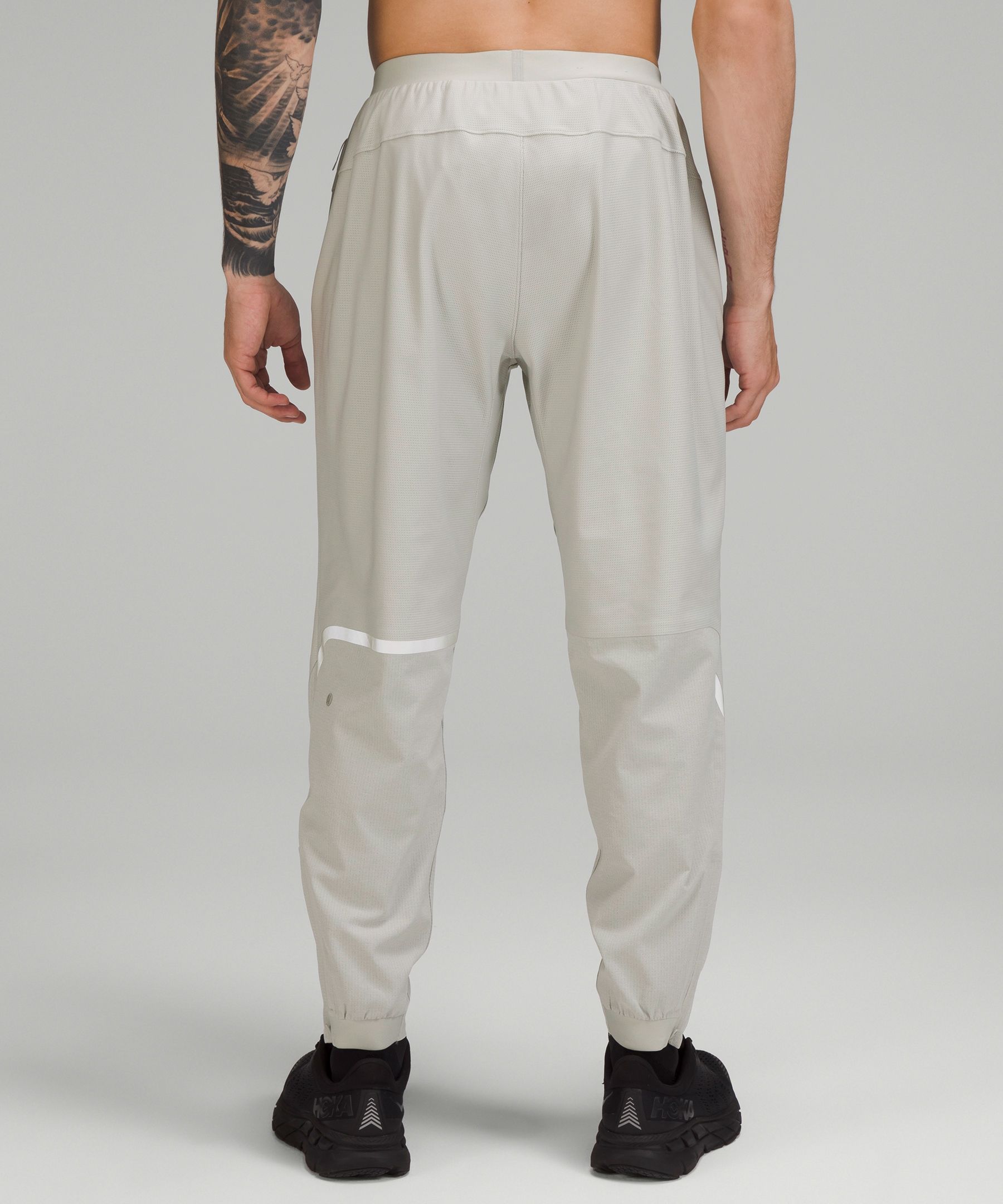 White discount reflective joggers