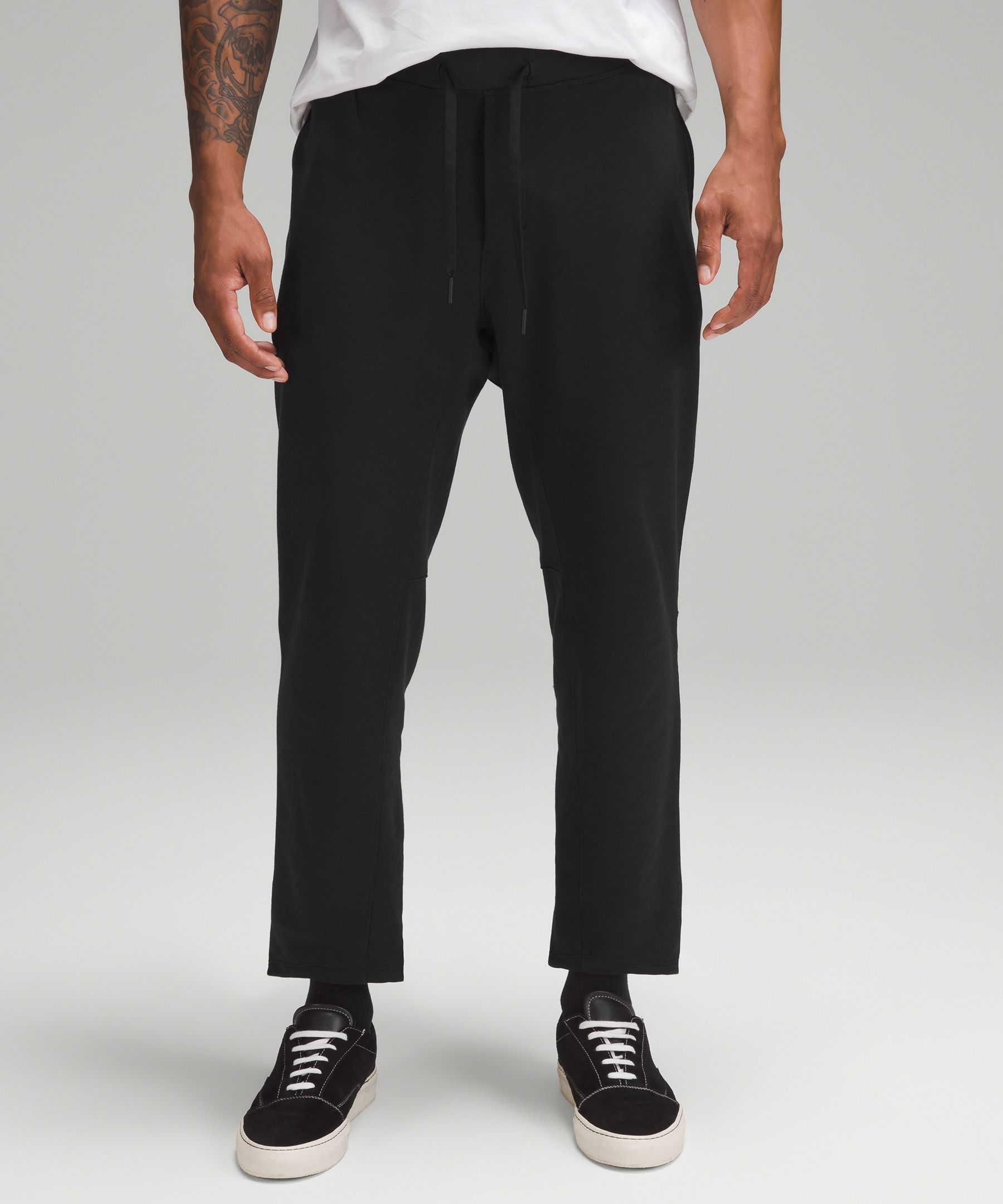 Relaxed Fit Cotton Joggers - Black - Men