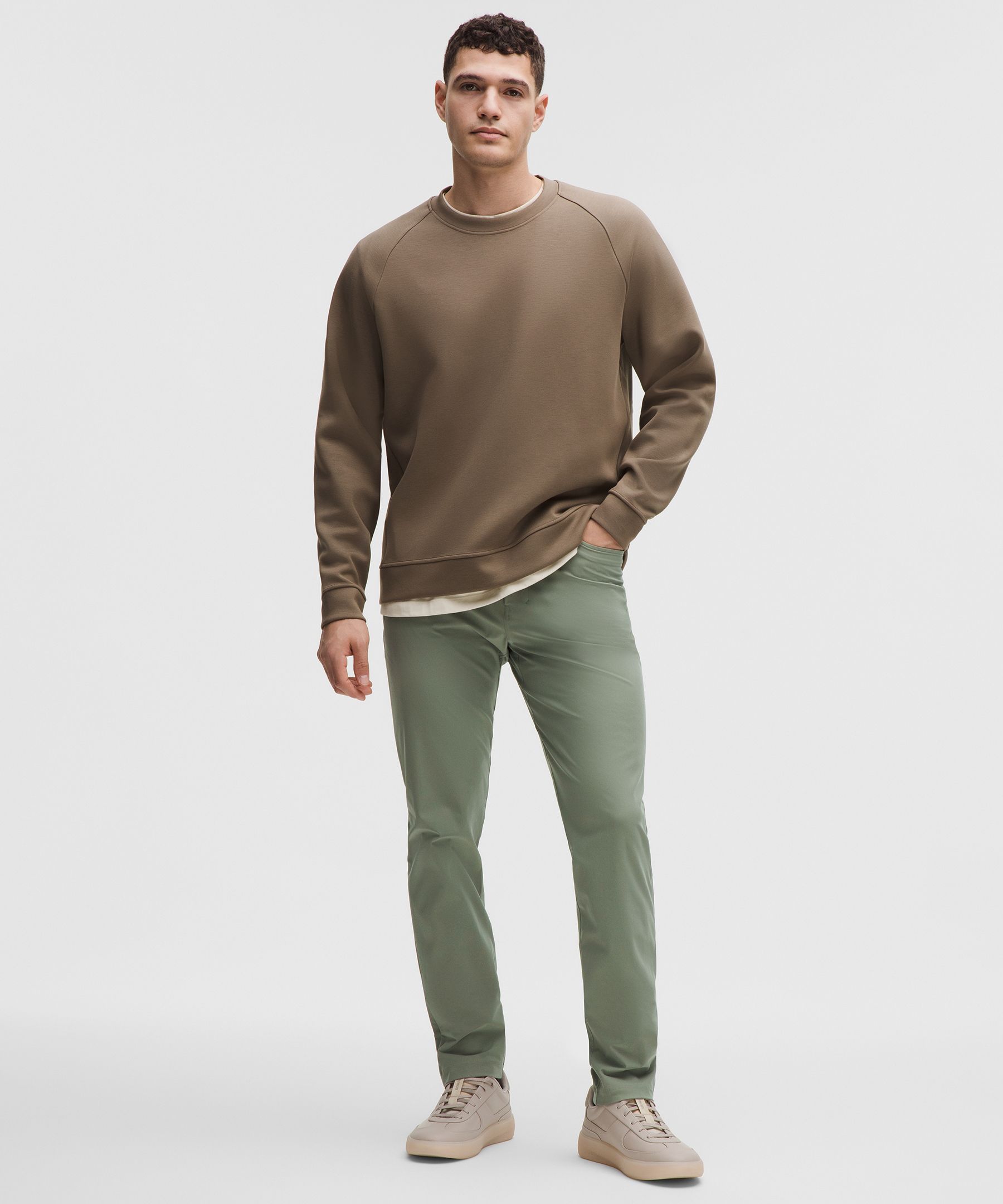 lululemon – Men’s ABC Slim-Fit 5 Pocket Trousers 32L Warpstreme – Color Green/Pastel – Size 10