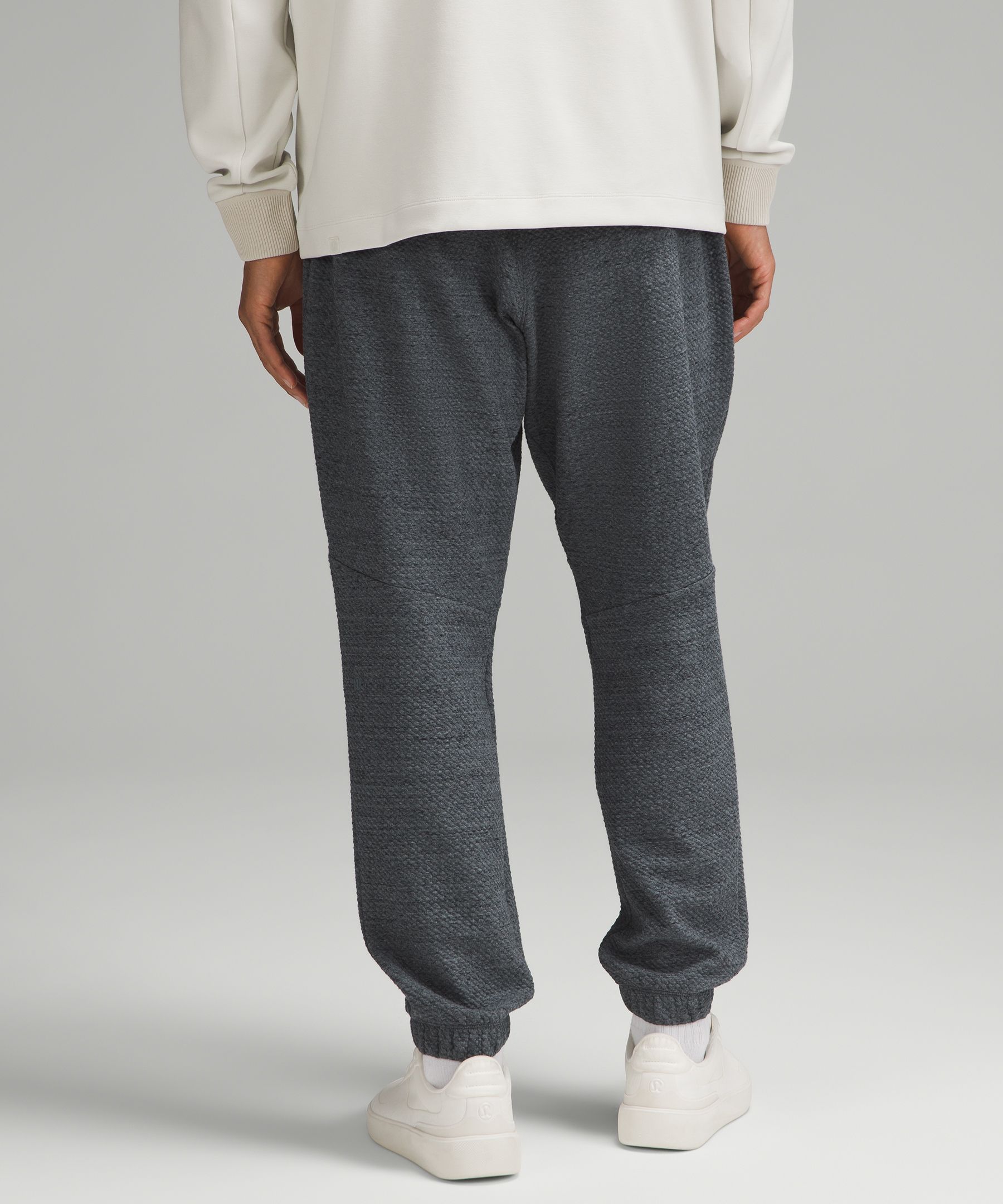 Lululemon Textured Double-knit Cotton Jogger In Gray