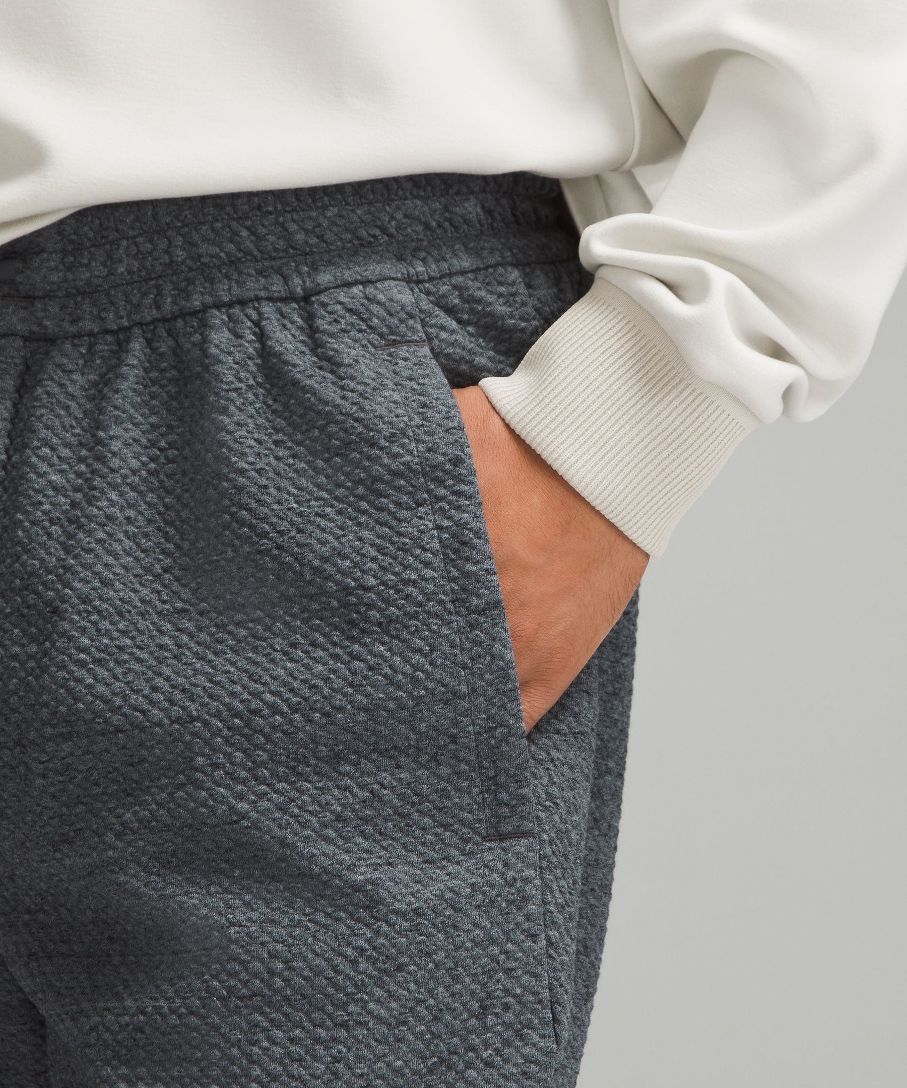 Lululemon Textured Double-knit Cotton Jogger In Gray
