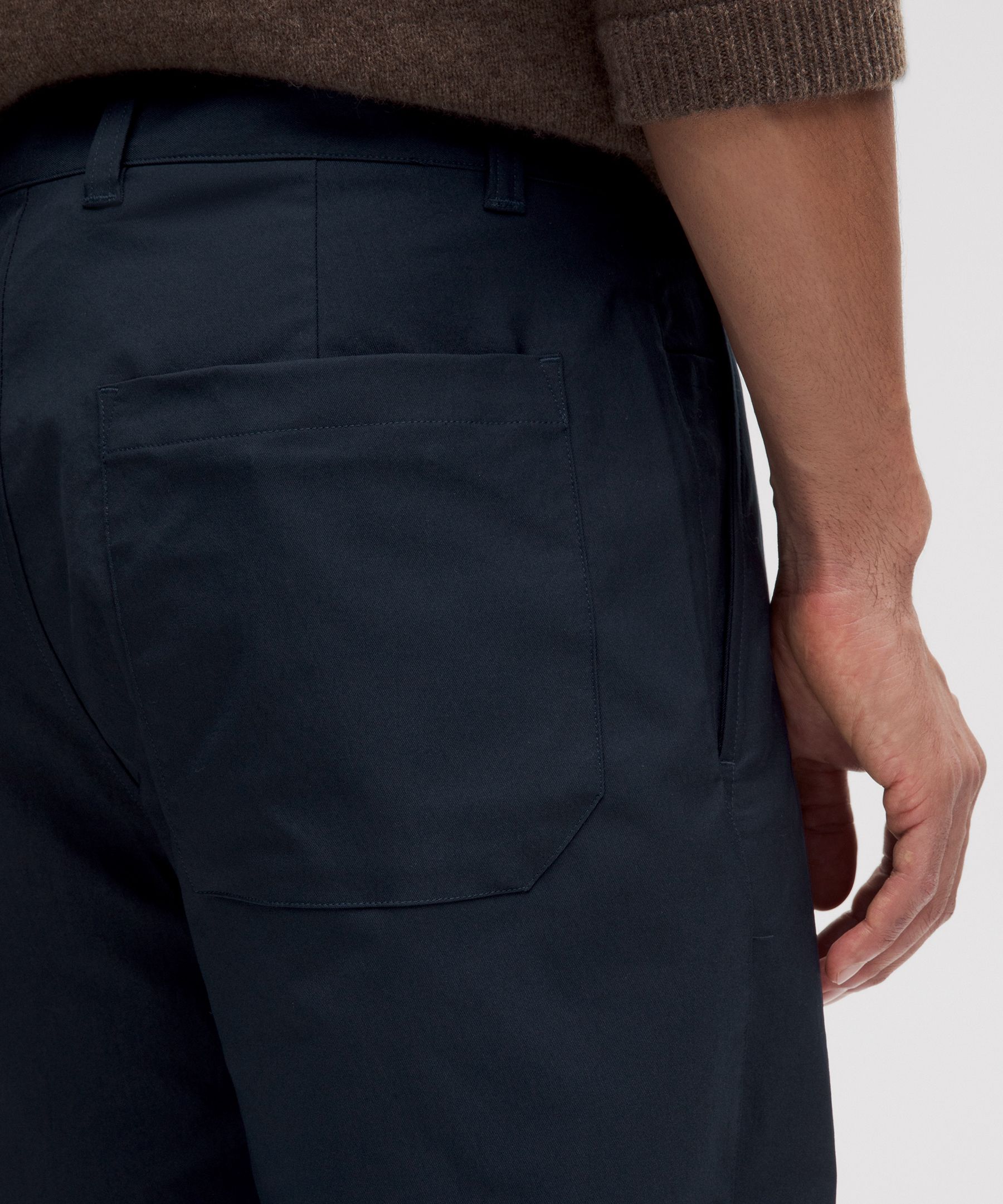 Relaxed-Tapered Twill Trouser *Cropped, Men's Trousers