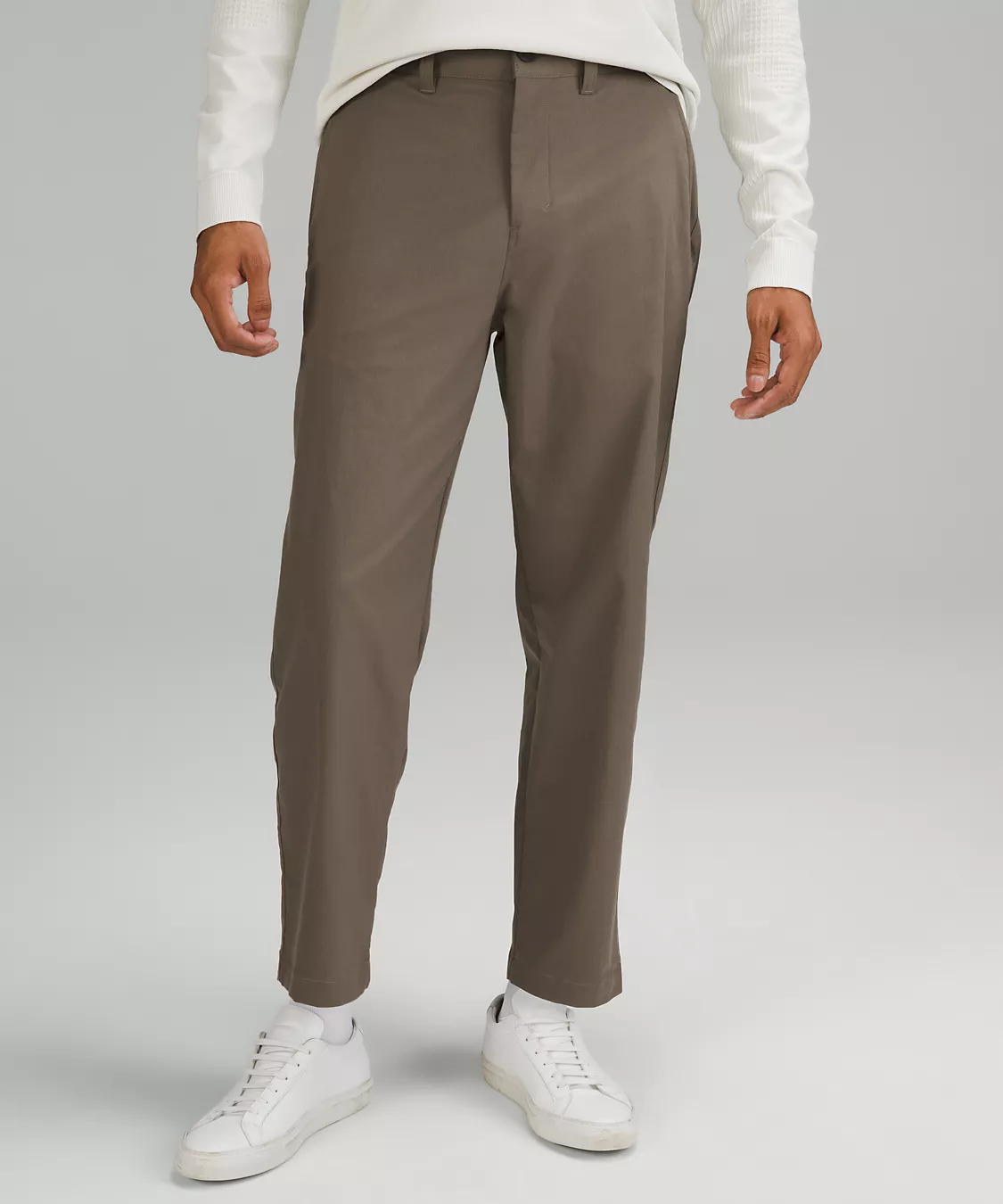 Relaxed-Tapered Twill Trouser Cropped