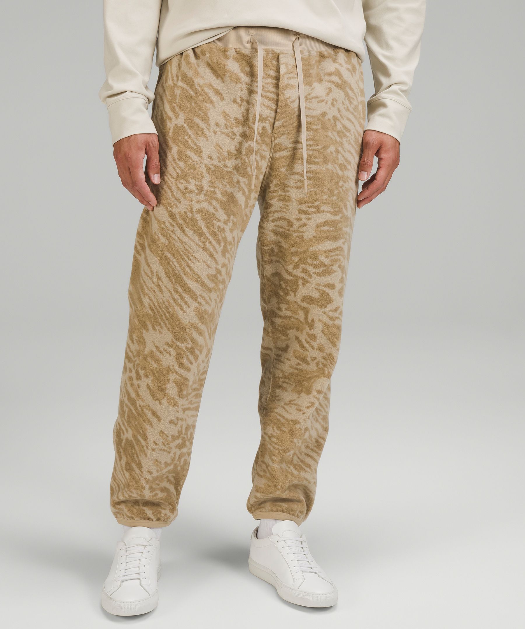 Classic-Fit Fleece Jogger - Khaki,Printed