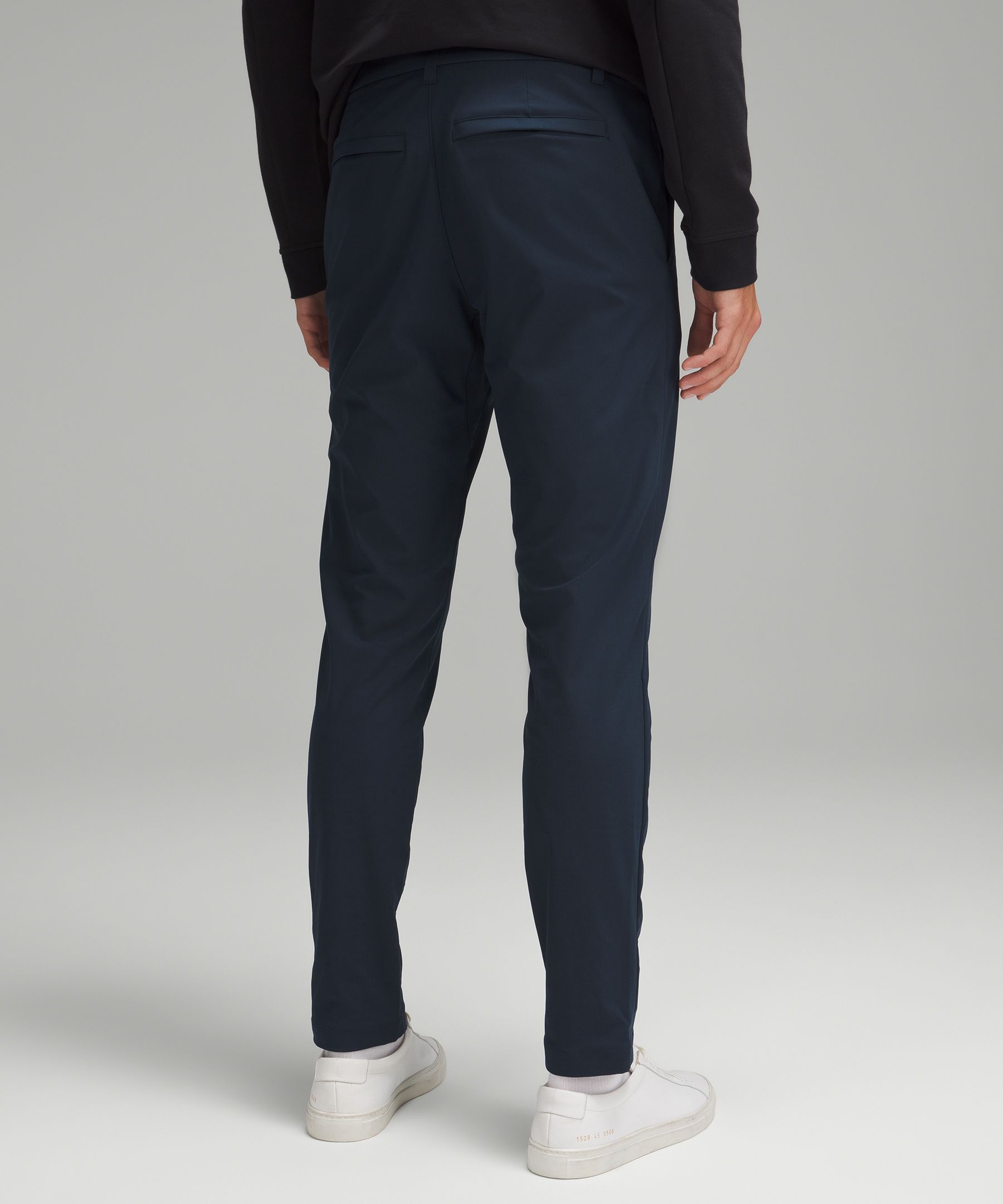 Men's Straight Skinny Slim Fit Suit Pants Casual Long Elastic Sports  Trousers