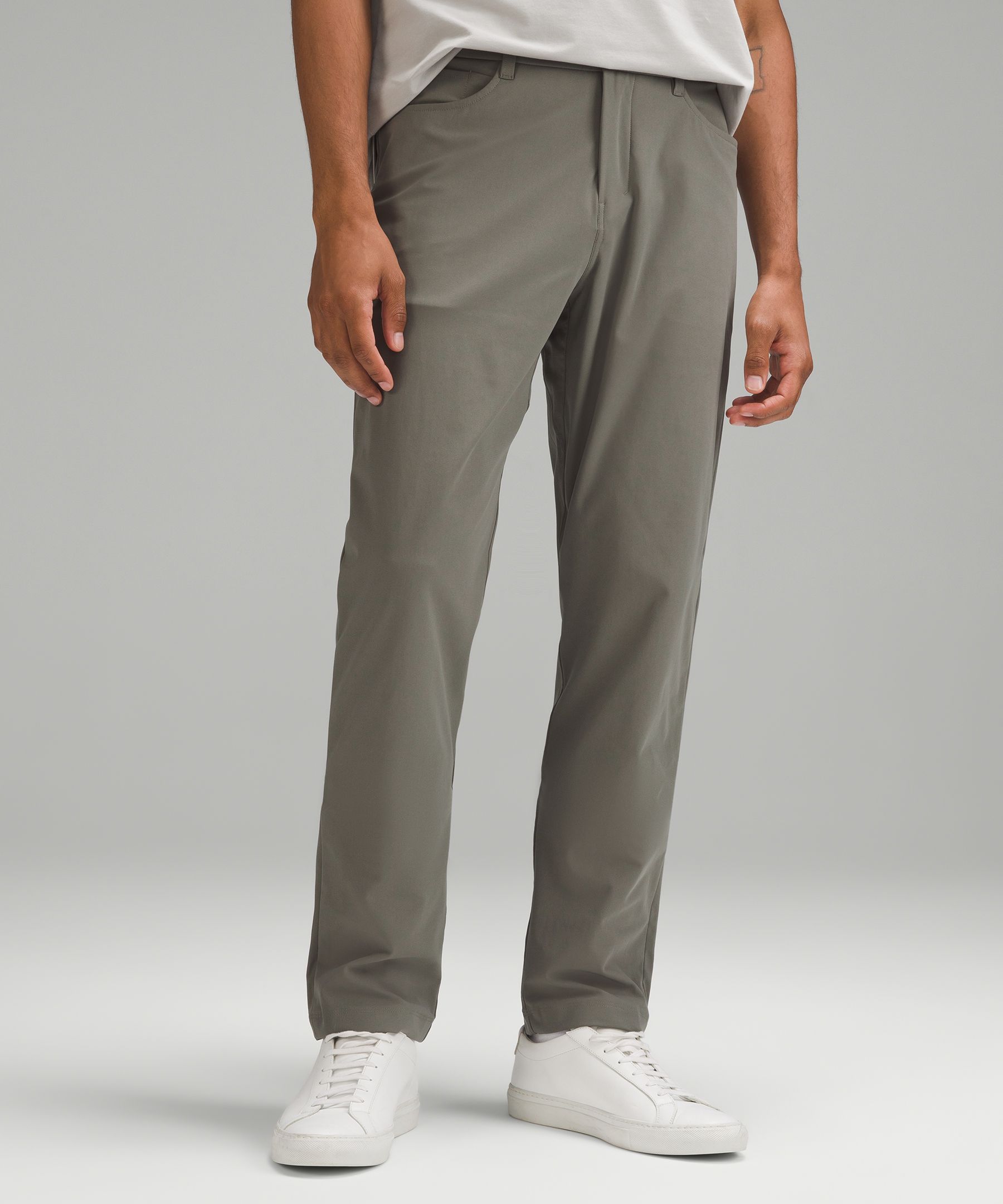 Lululemon Abc Classic-fit Pants 30 Warpstreme In Grey Sage