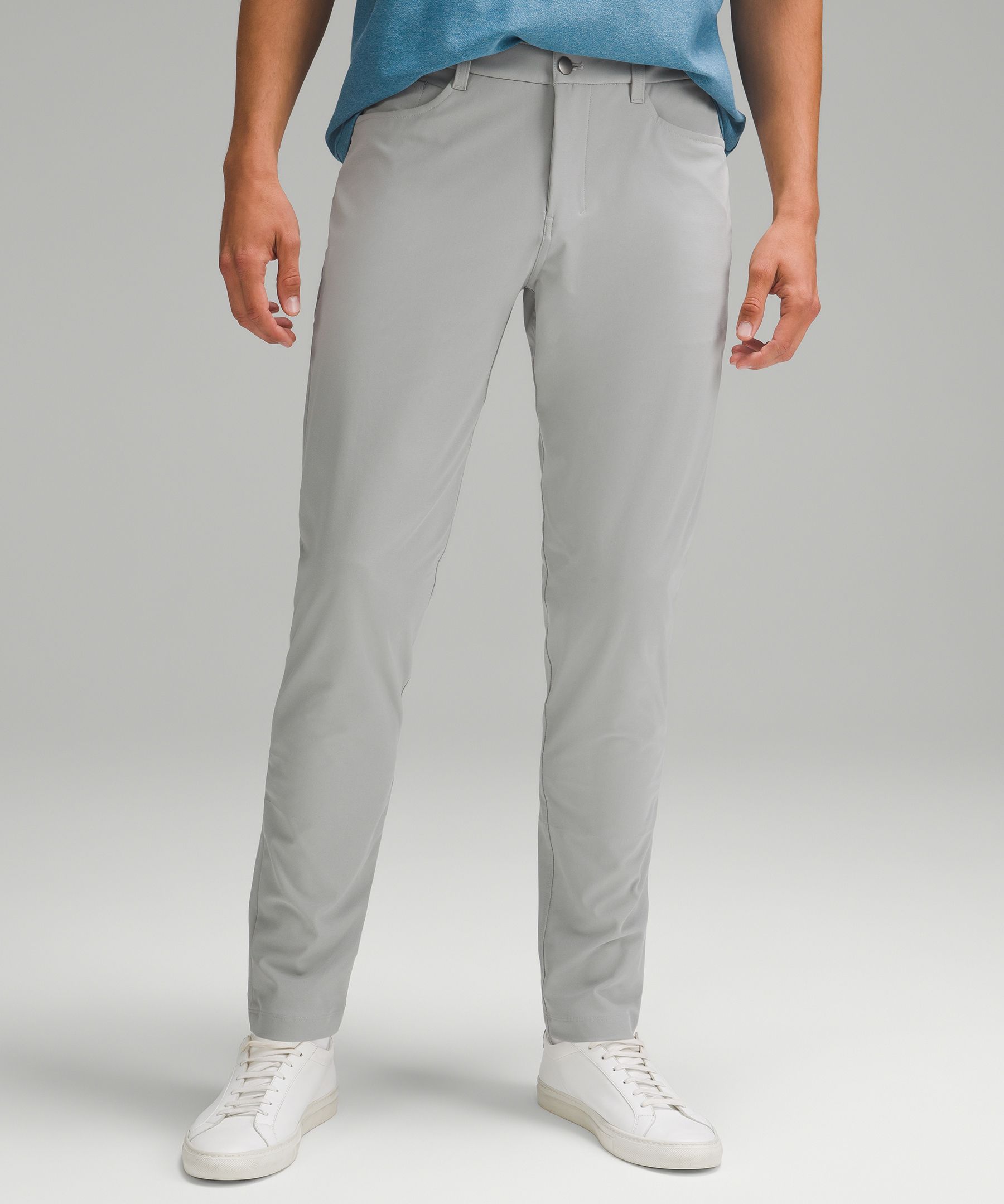 Lululemon ABC Pants Mens Size 36 Gray Black Pockets Stretch Pockets Comfort  Work