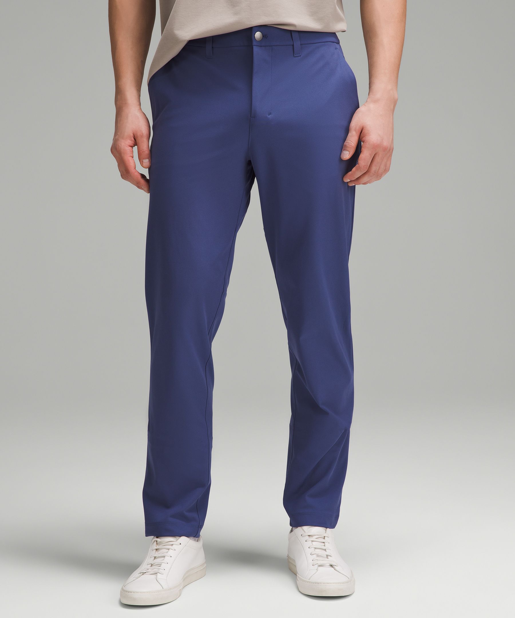 Classic Tennis Pants White for Men with straight-cut leg and ankle zippers