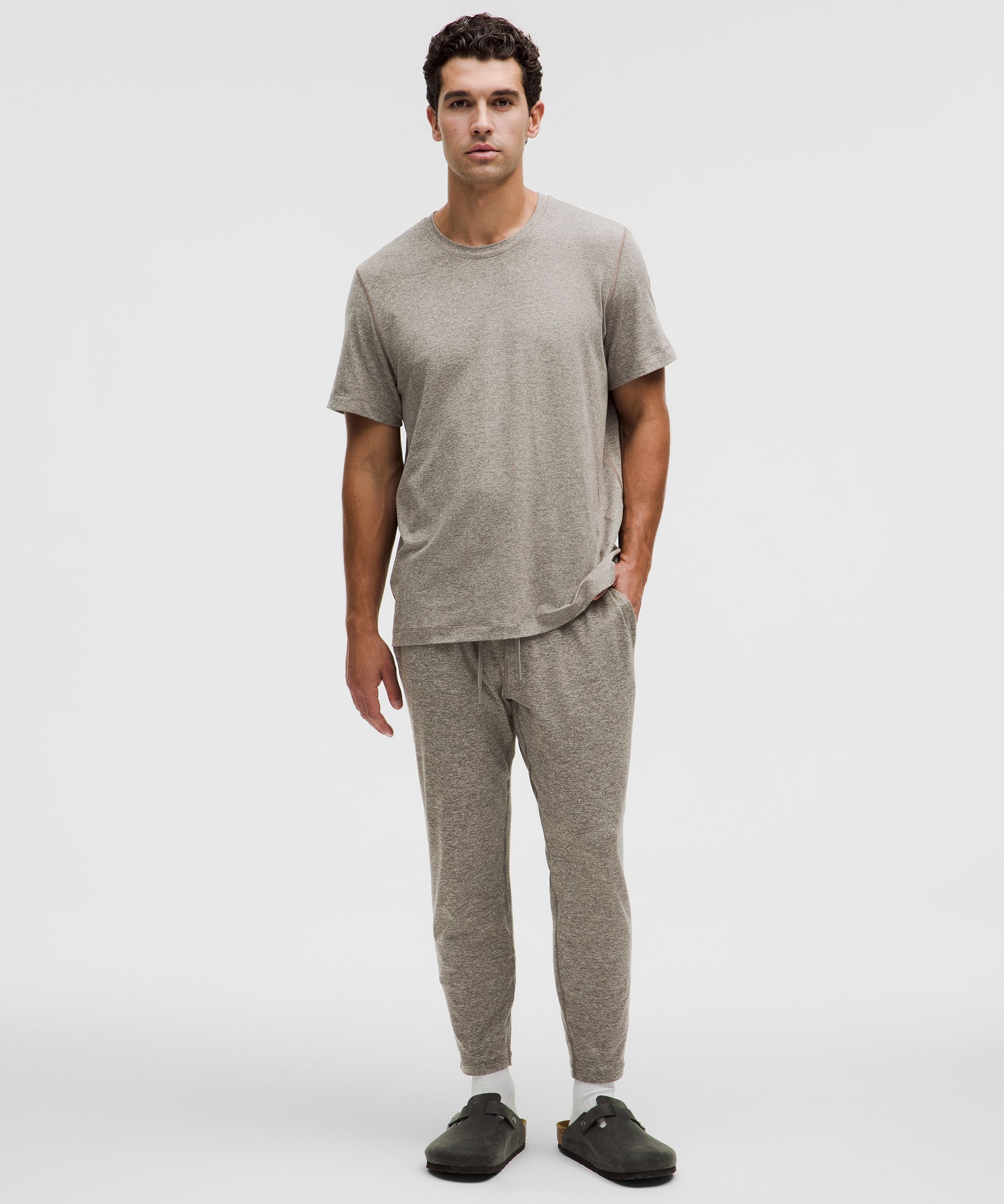 Lululemon Soft Jersey Tapered Pants - Heathered Vapor/heathered Silver Drop