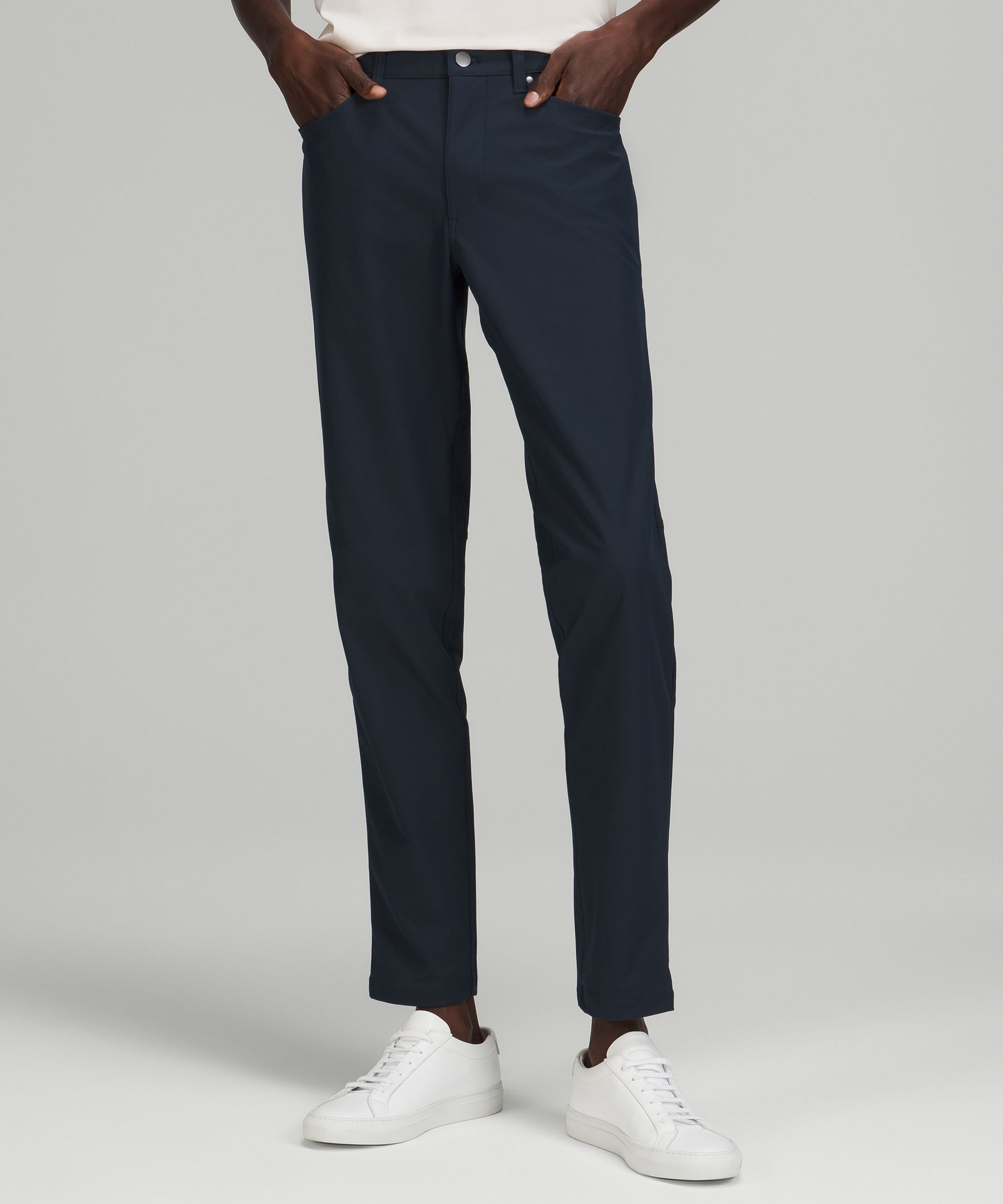 lululemon – Men’s ABC Slim-Fit 5 Pocket Trousers 34L Warpstreme – Color Blue – Size 12