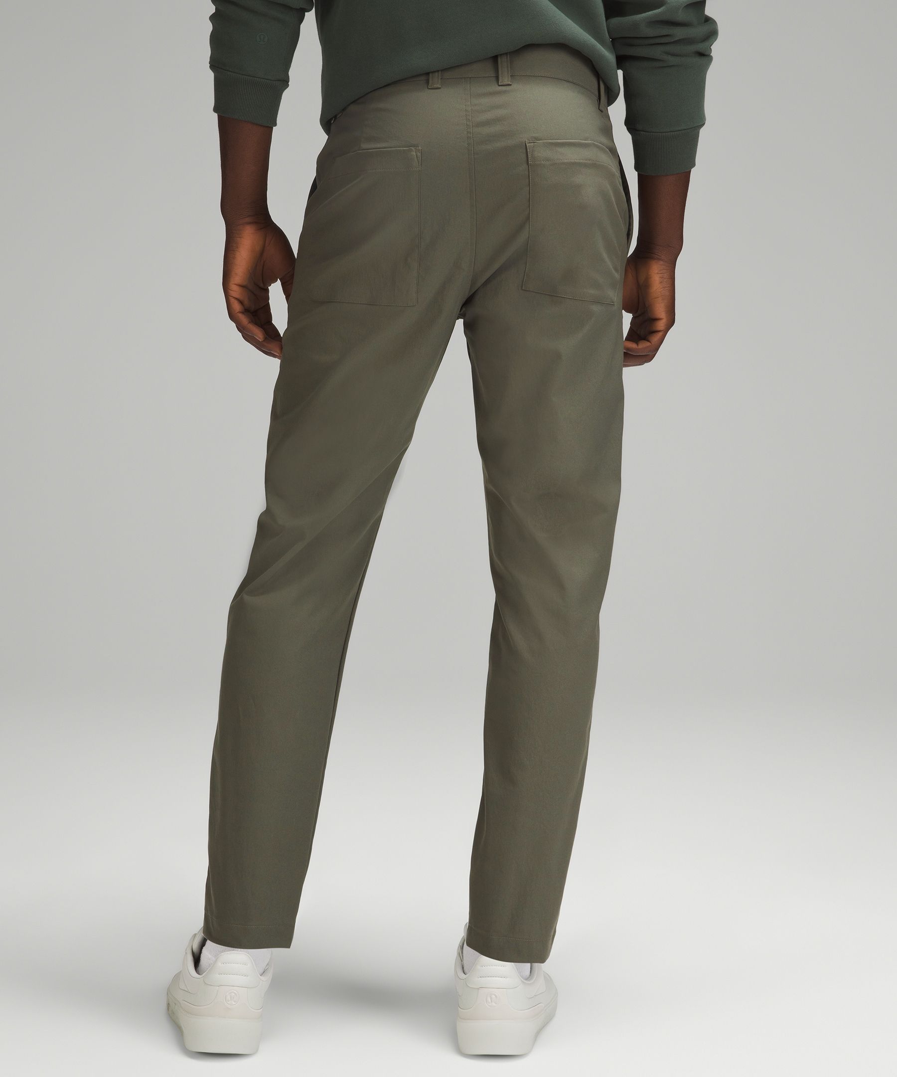 Slim-Tapered Smooth Twill Trouser *Cropped | Men's Trousers