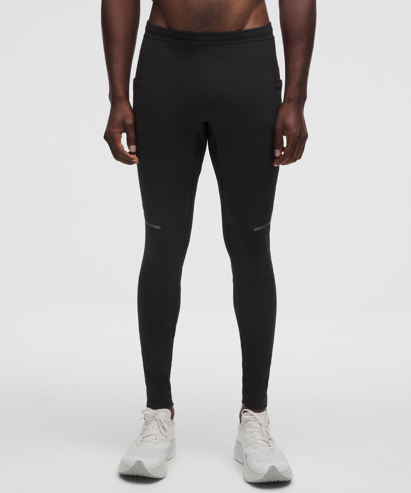 Мужские зимние леггинсы Lululemon Fast and Free Cold Weather, цвет: Чёрный — фото 2