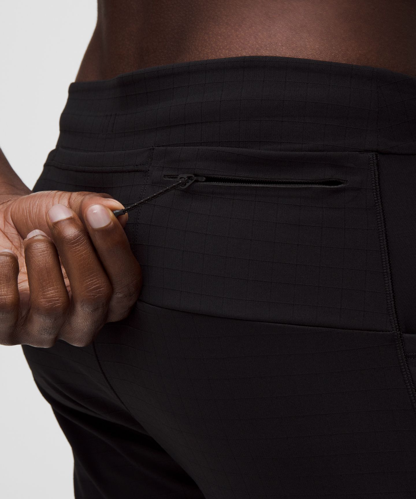 Мужские зимние леггинсы Lululemon Fast and Free Cold Weather, цвет: Чёрный — фото 5
