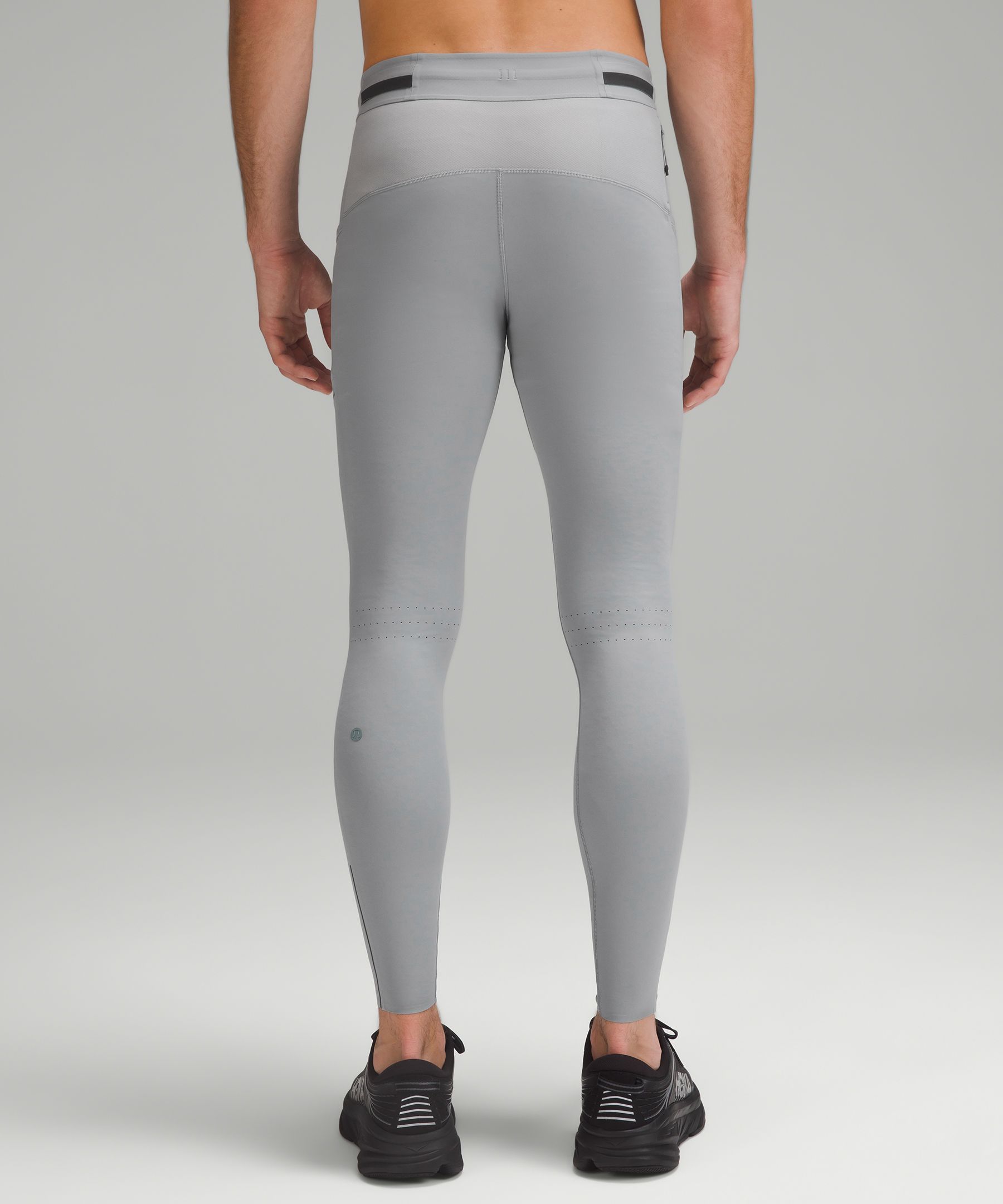 Mens grey shop running tights