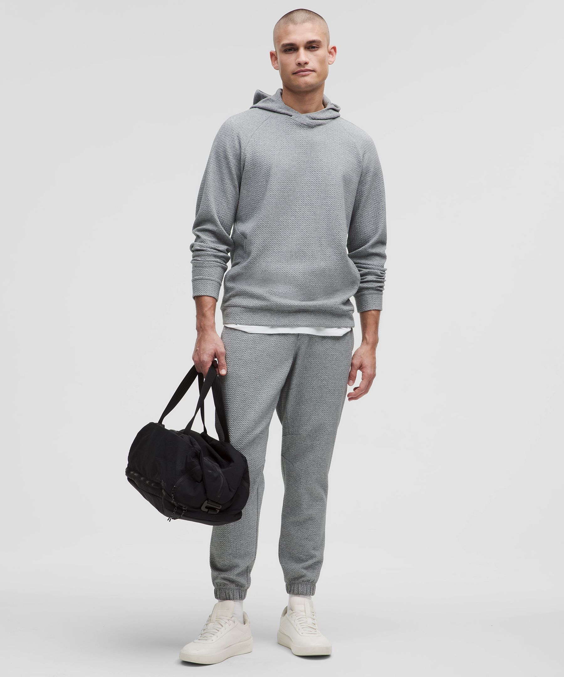 Lululemon Textured Double-knit Cotton Joggers Shorter