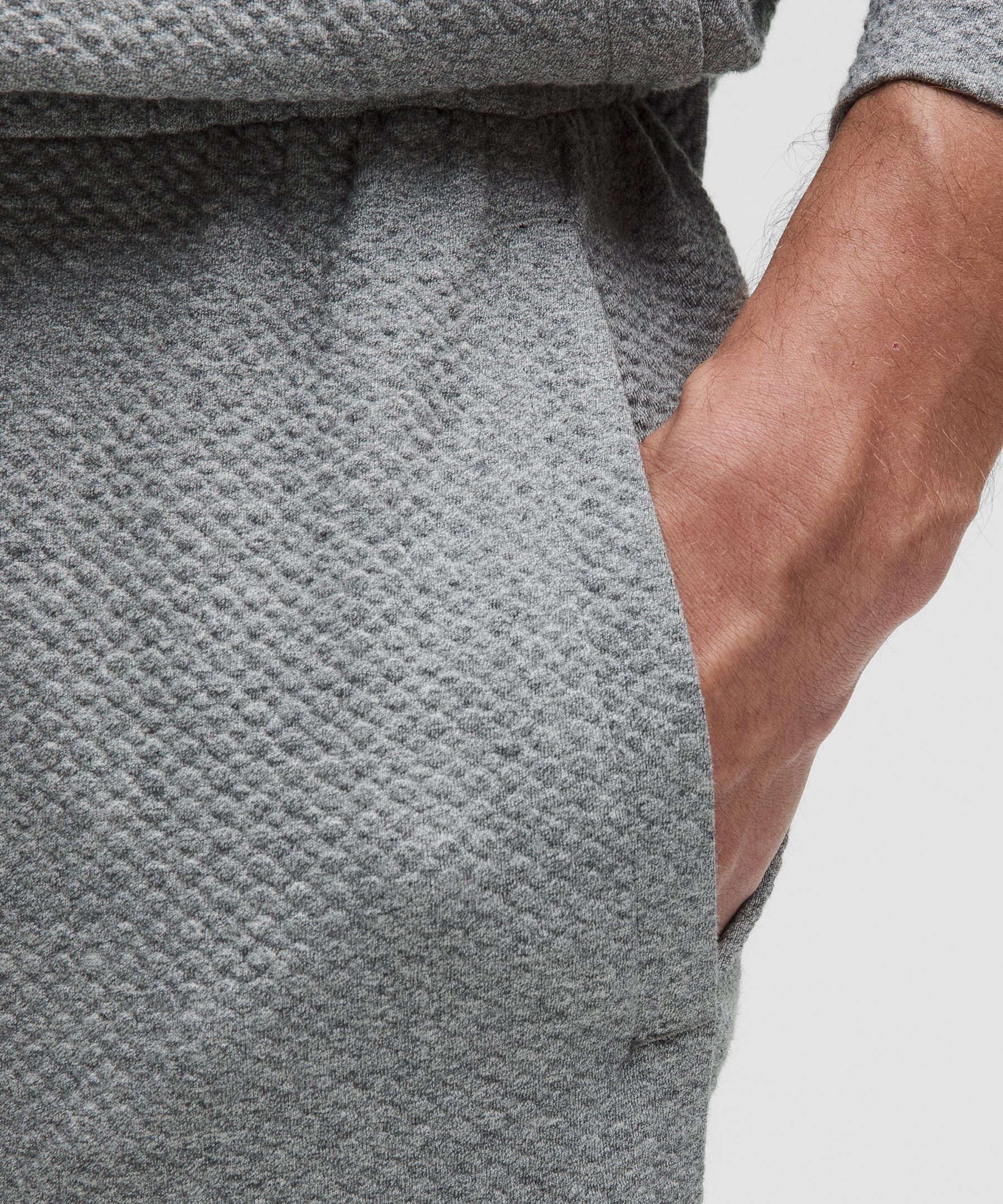 Lululemon Textured Double-knit Cotton Joggers Shorter