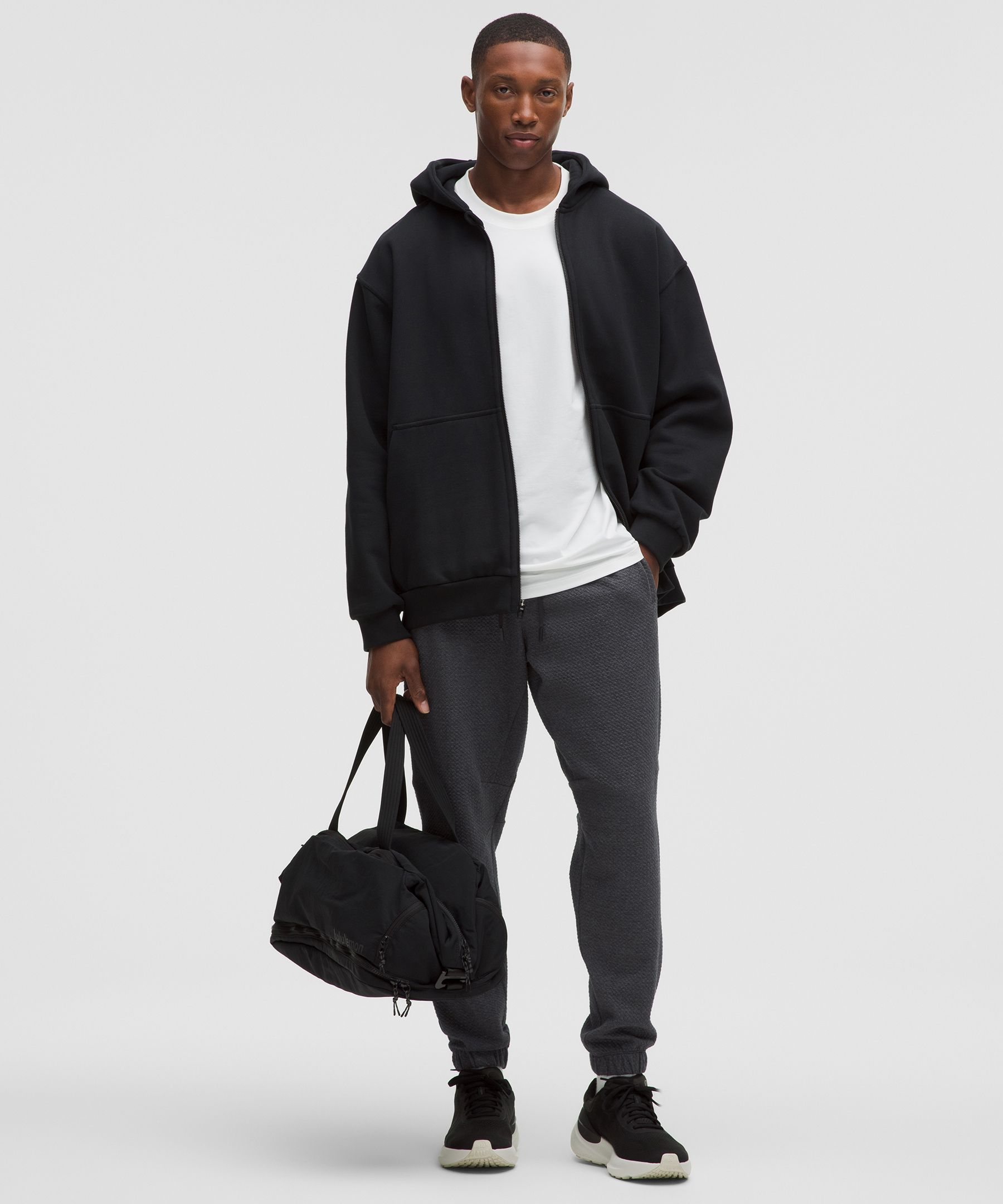 Lululemon Textured Double-knit Cotton Joggers Shorter