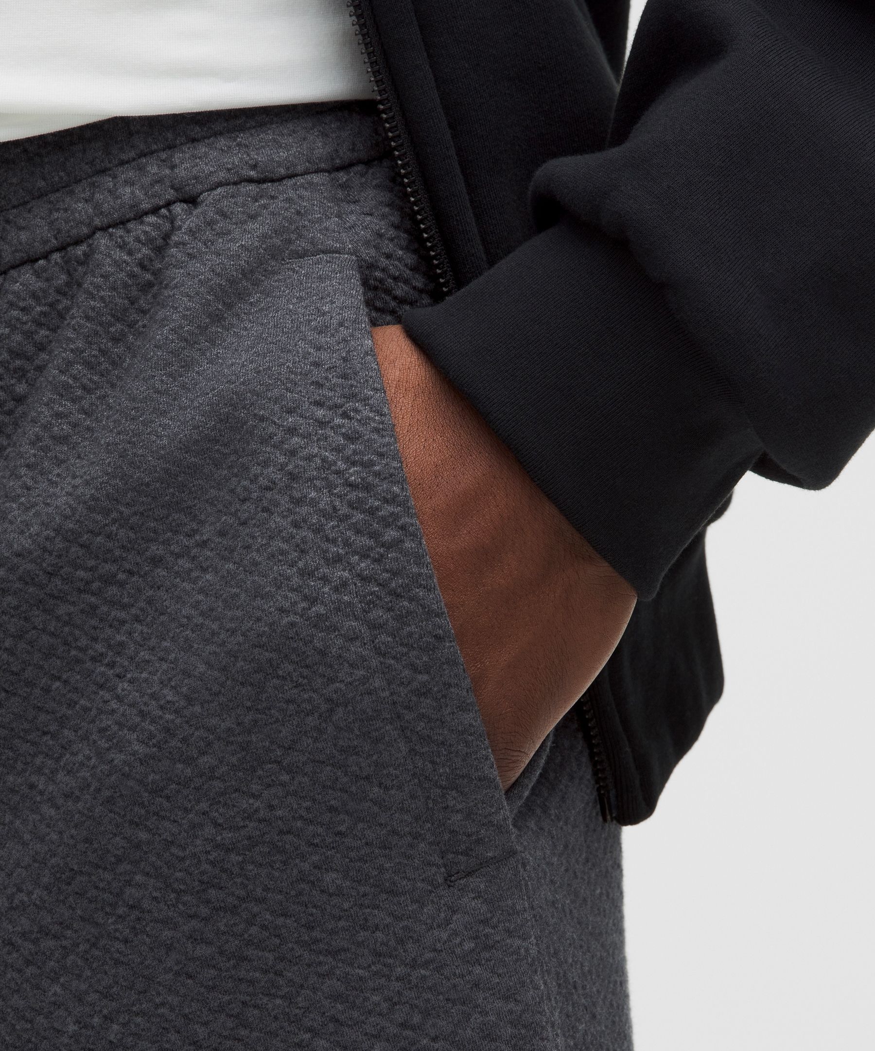 Lululemon Textured Double-knit Cotton Joggers Shorter