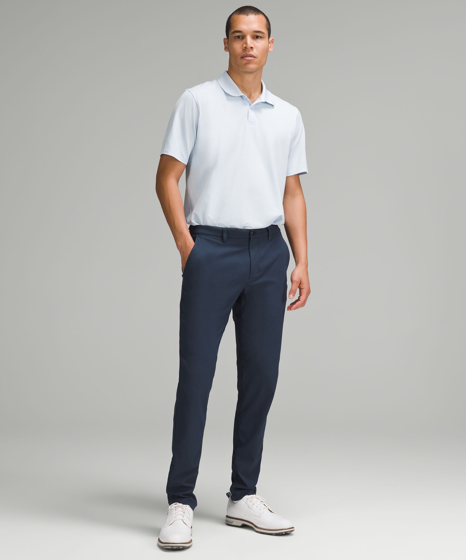 Shop Lululemon Abc Slim-fit Golf Trousers 34"l