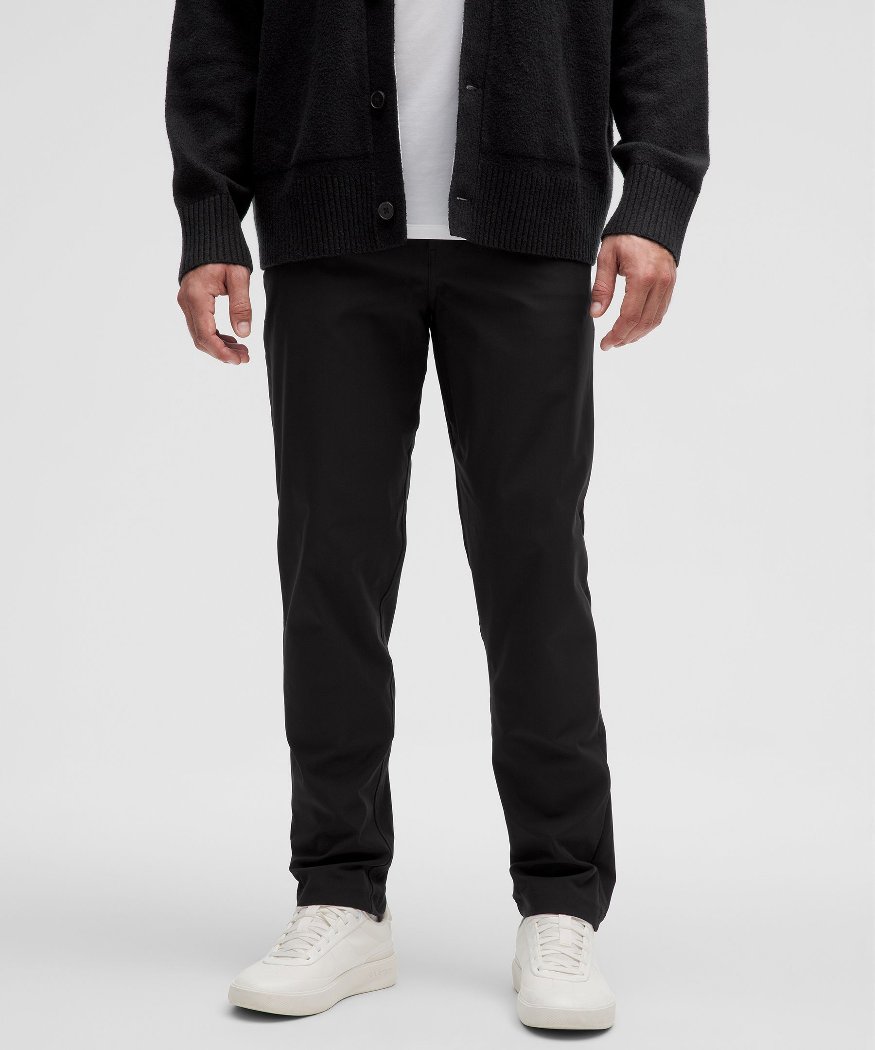 Black ABC jersey track pants, Lululemon