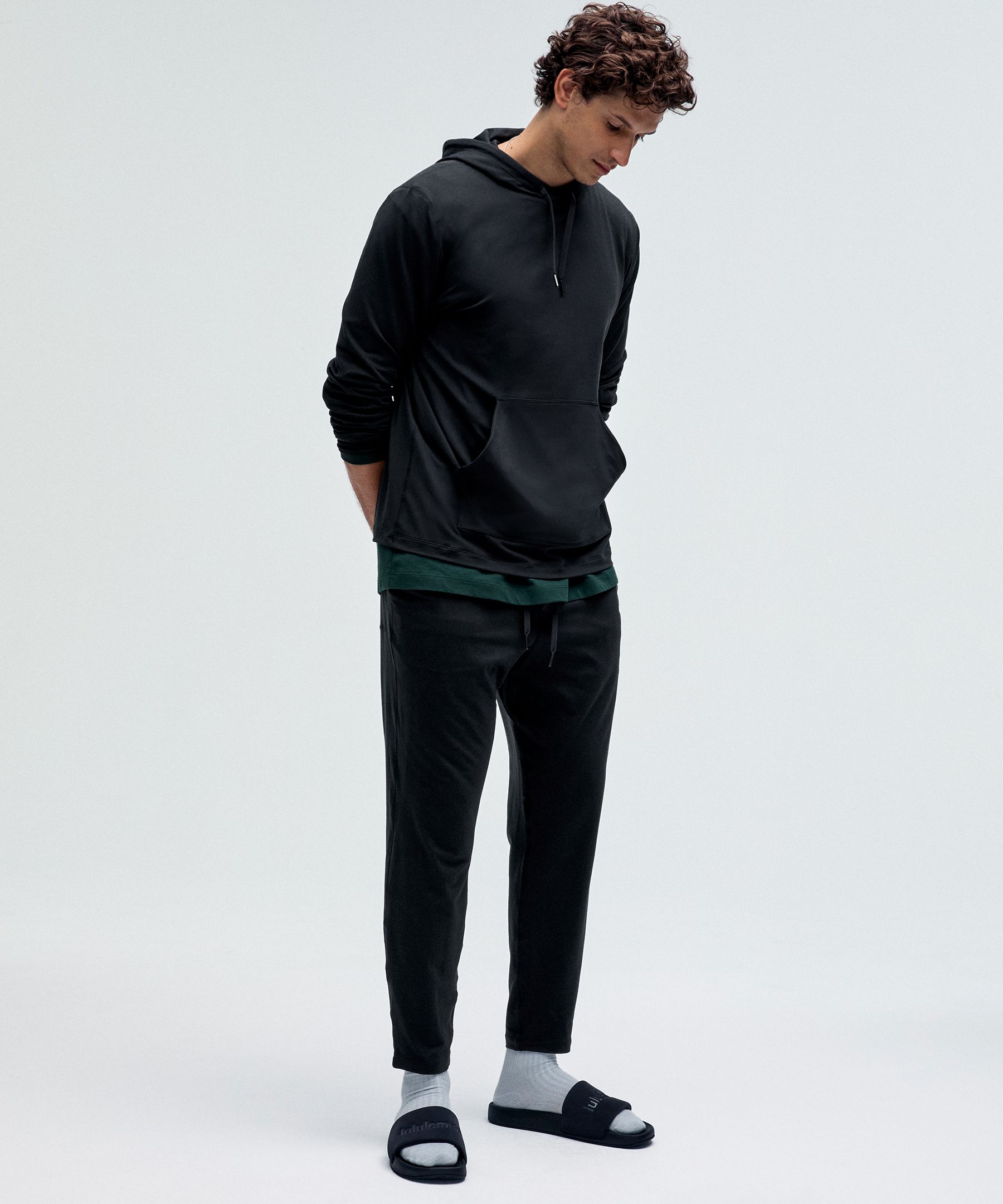 Black, Tapered Soft Jersey Trouser