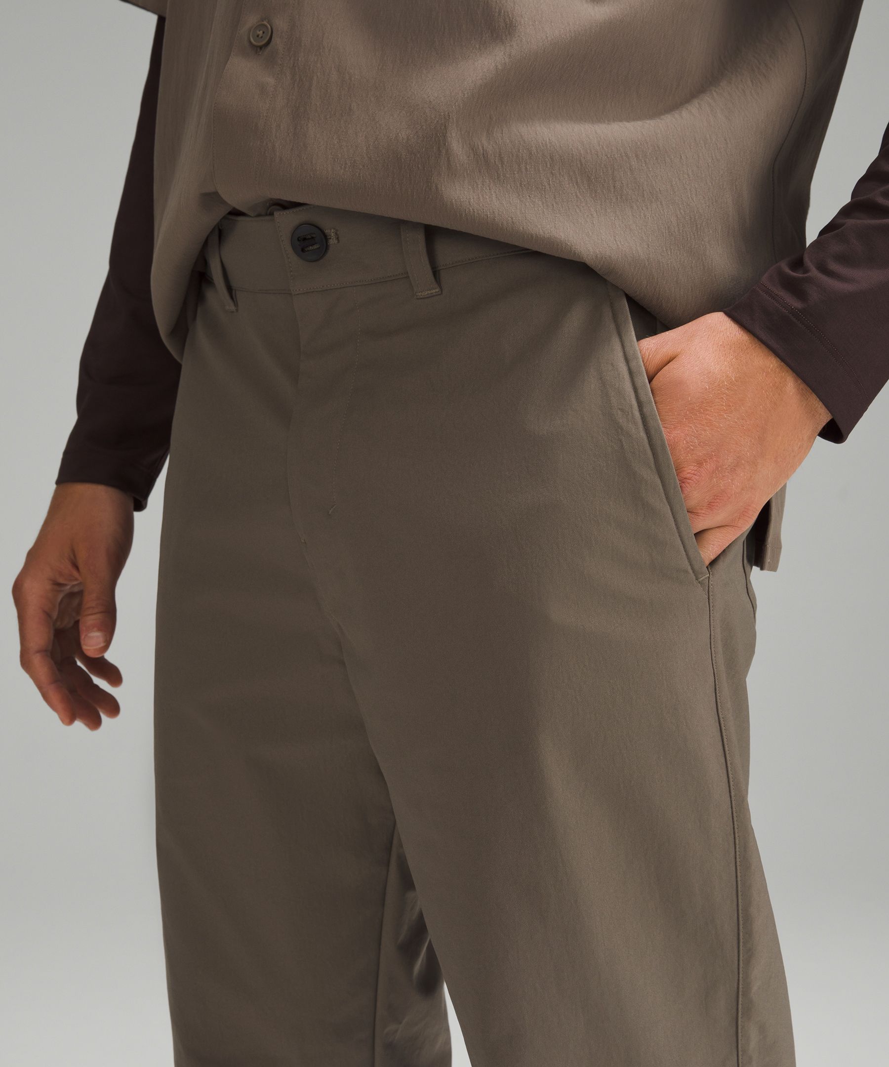 Relaxed-Tapered Smooth Twill Trouser, Men's Trousers