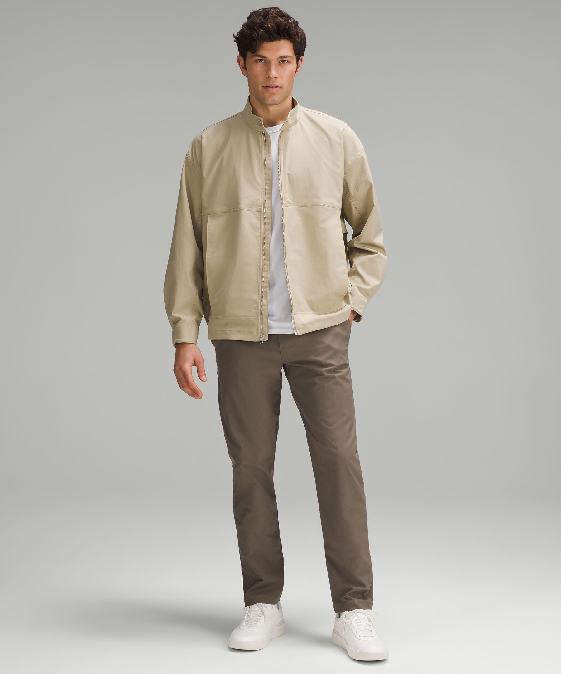 Fashion Jackson Wearing lululemon Brown Fleece Jacket lululemon Leggings  Beige Beanie Veja Sneakers lul…