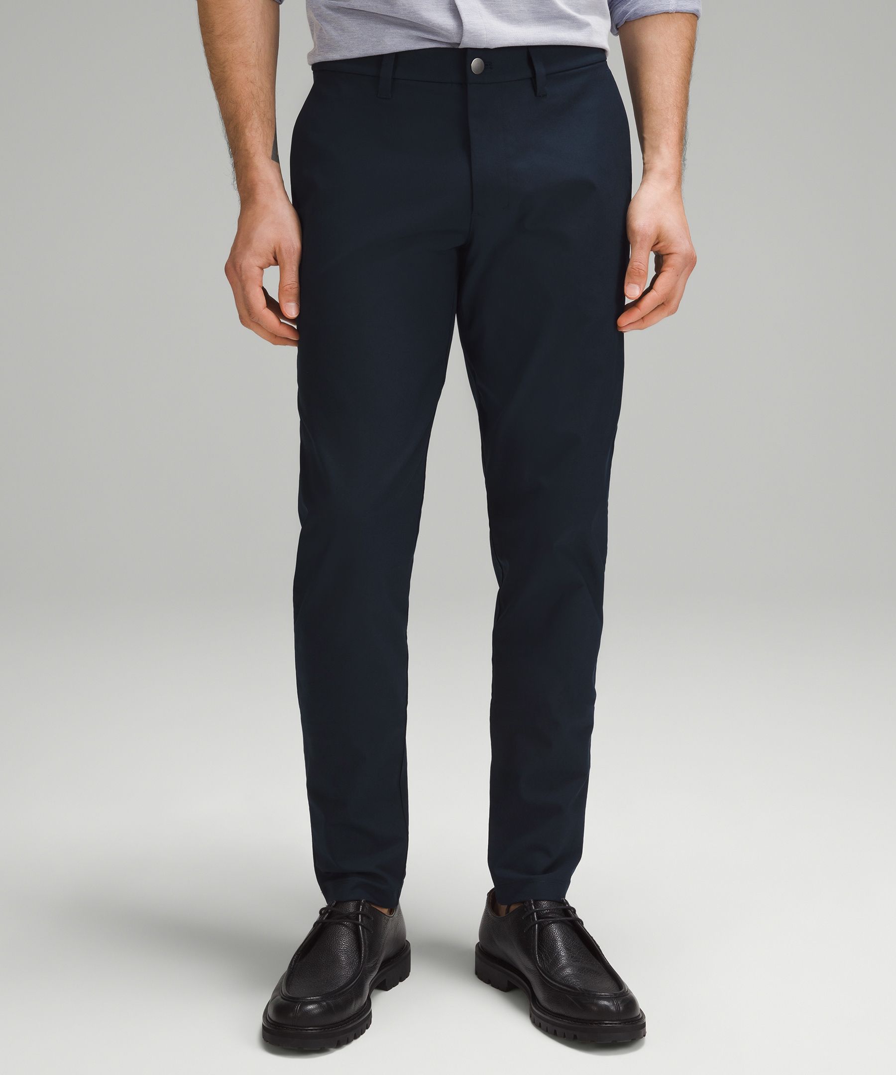 Shop Lululemon Abc Slim-fit Trousers 34"l Smooth Twill