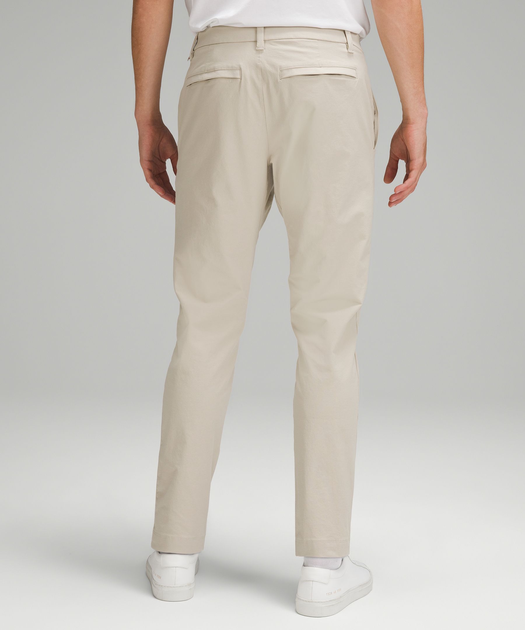 Shop Lululemon Abc Slim-fit Trousers 30"l Stretch Cotton Versatwill