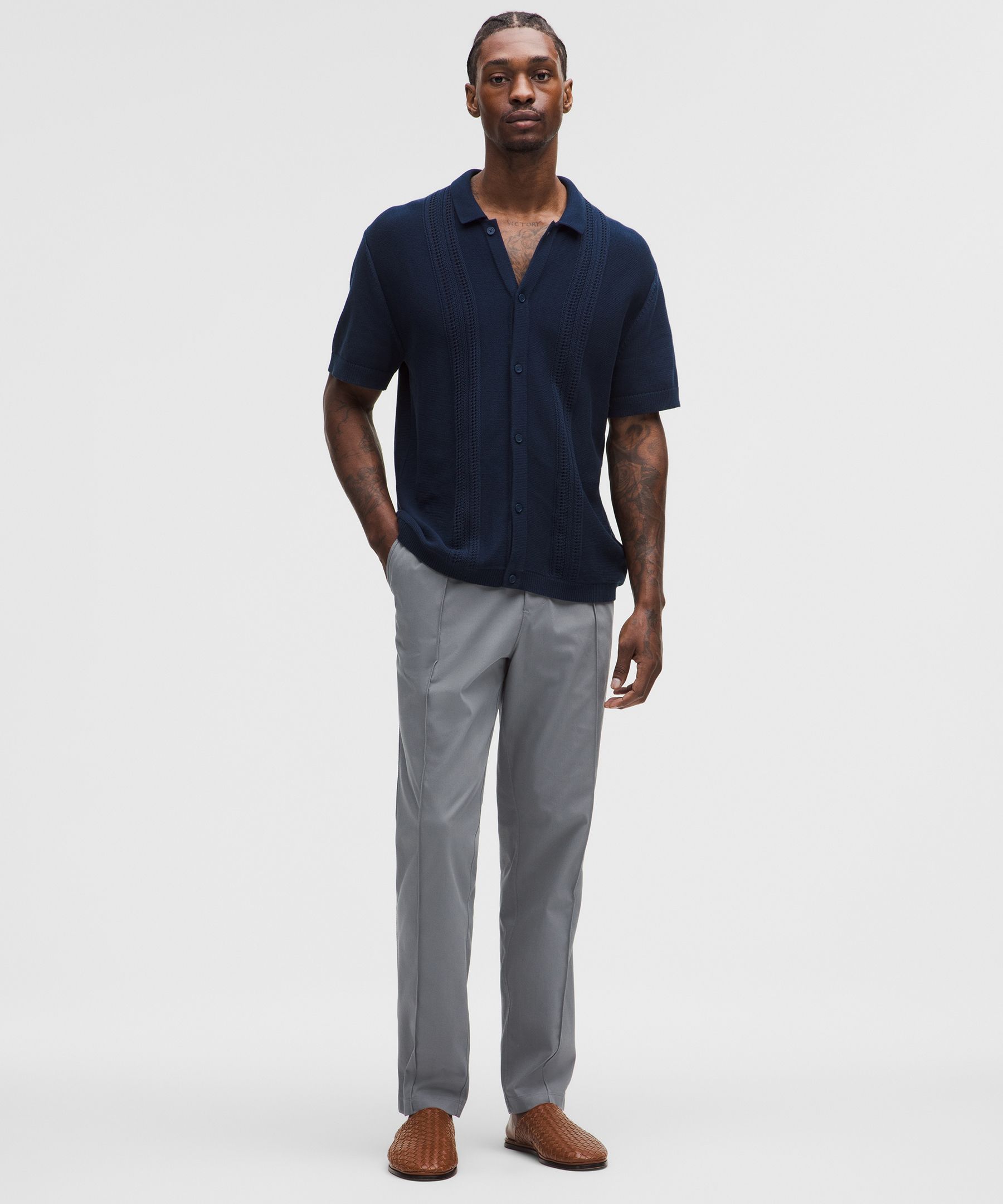 LULULEMON COTTON TWILL PINTUCK PULL-ON PANT