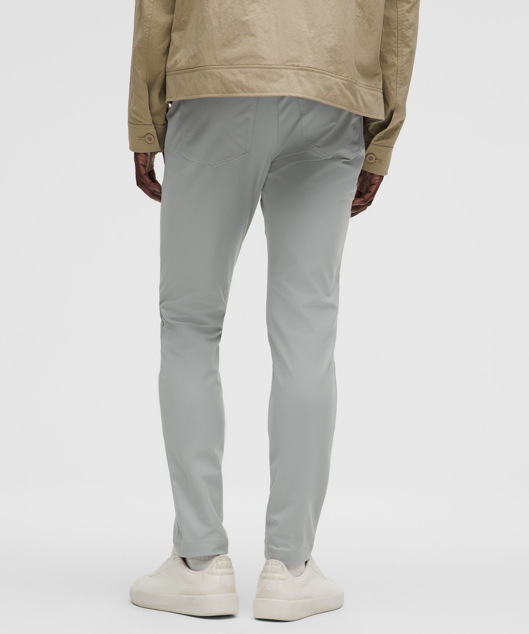 Lululemon Abc Skinny-fit 5 Pocket Pants 30l Warpstreme In Gray
